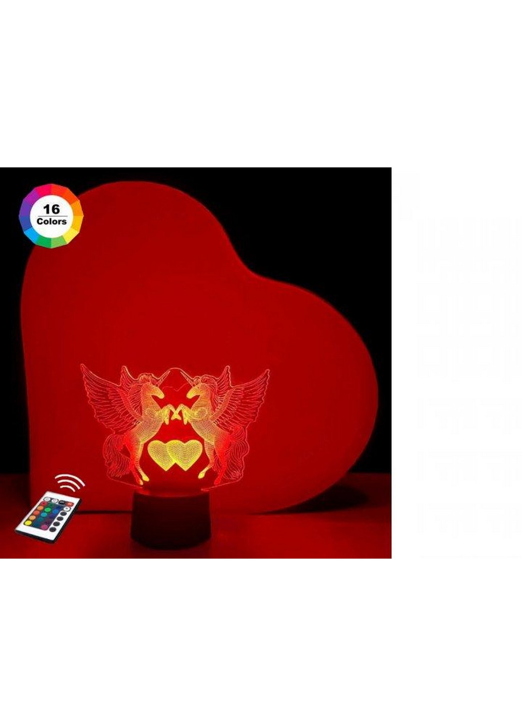 3D нічник-світильник "Закохані пегаси" 3DTOYSLAMP (268458525)