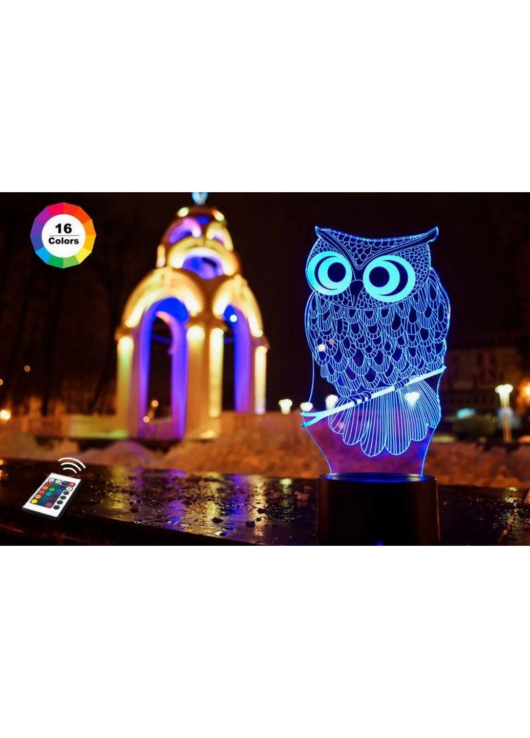 3D ночник-светильник "Сова" 3DTOYSLAMP (268459347)
