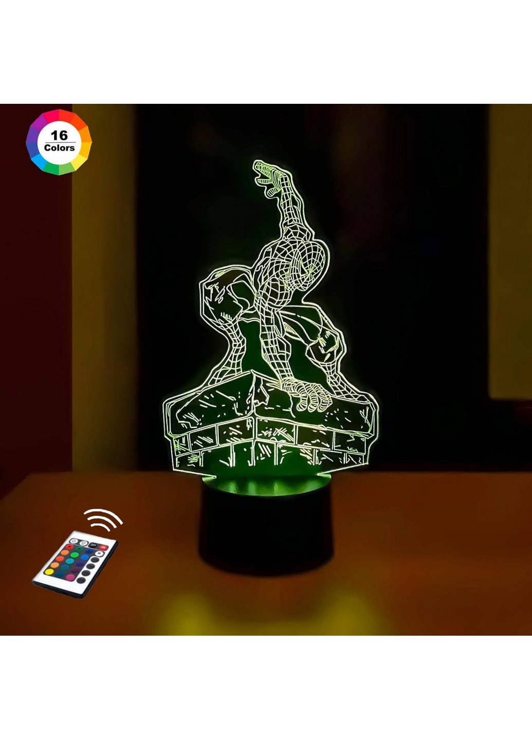 3D нічник-світильник "Людина-павук 3" 3DTOYSLAMP (268458572)