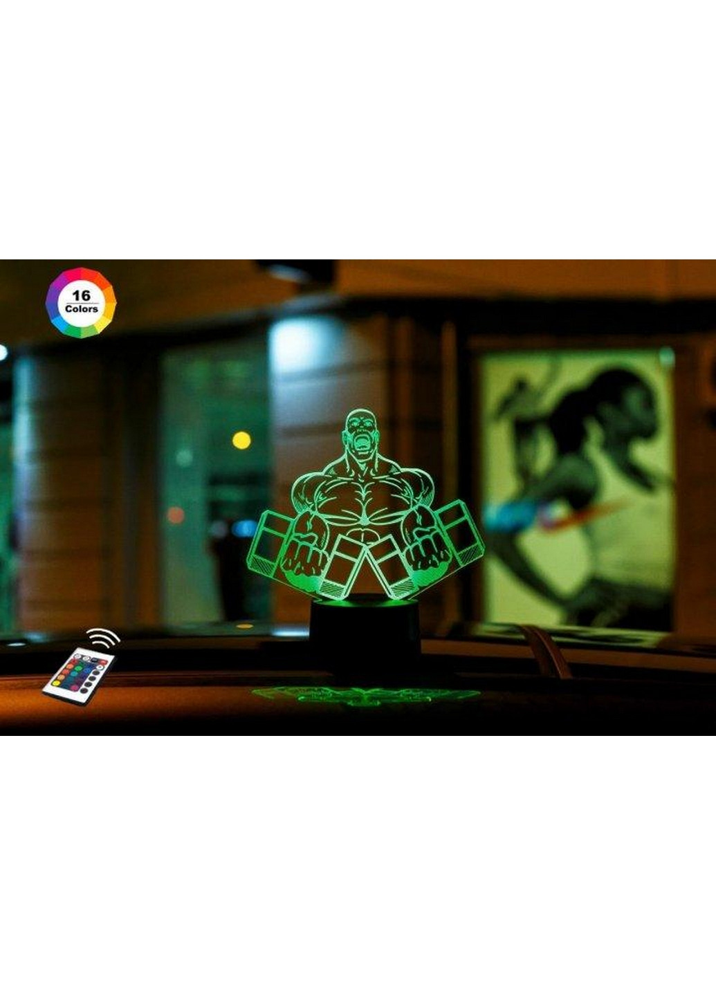3D ночник-светильник "Культурист 2" 3DTOYSLAMP (268459366)