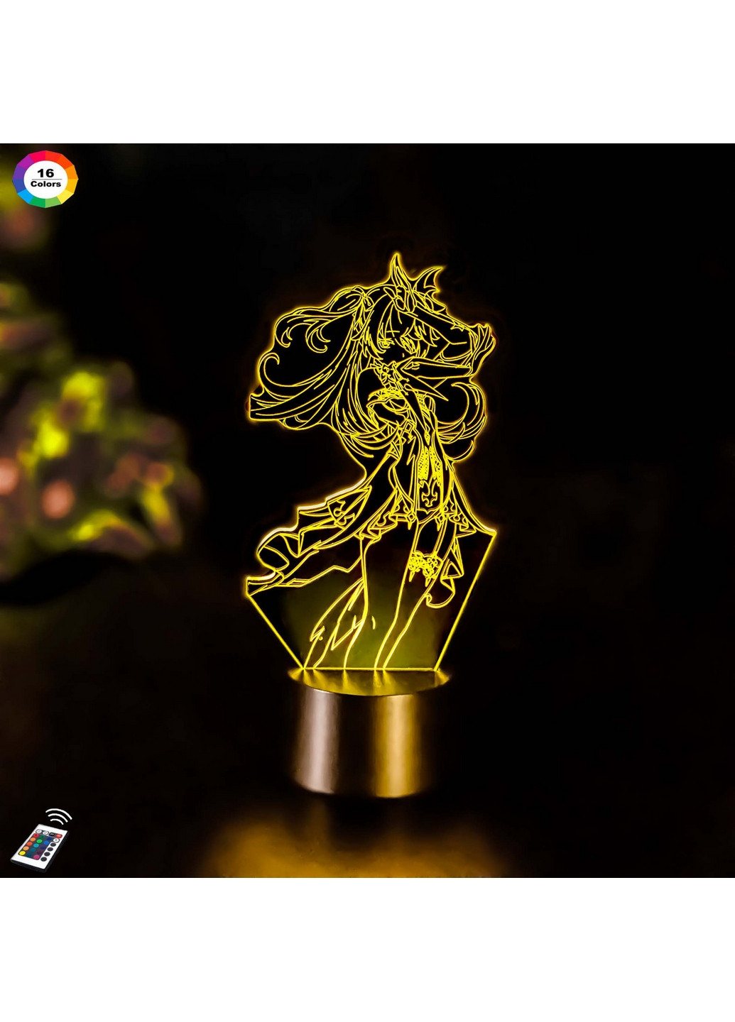 3D нічник-світильник GENSHIN IMPACT "Фішль" 3DTOYSLAMP (268459335)
