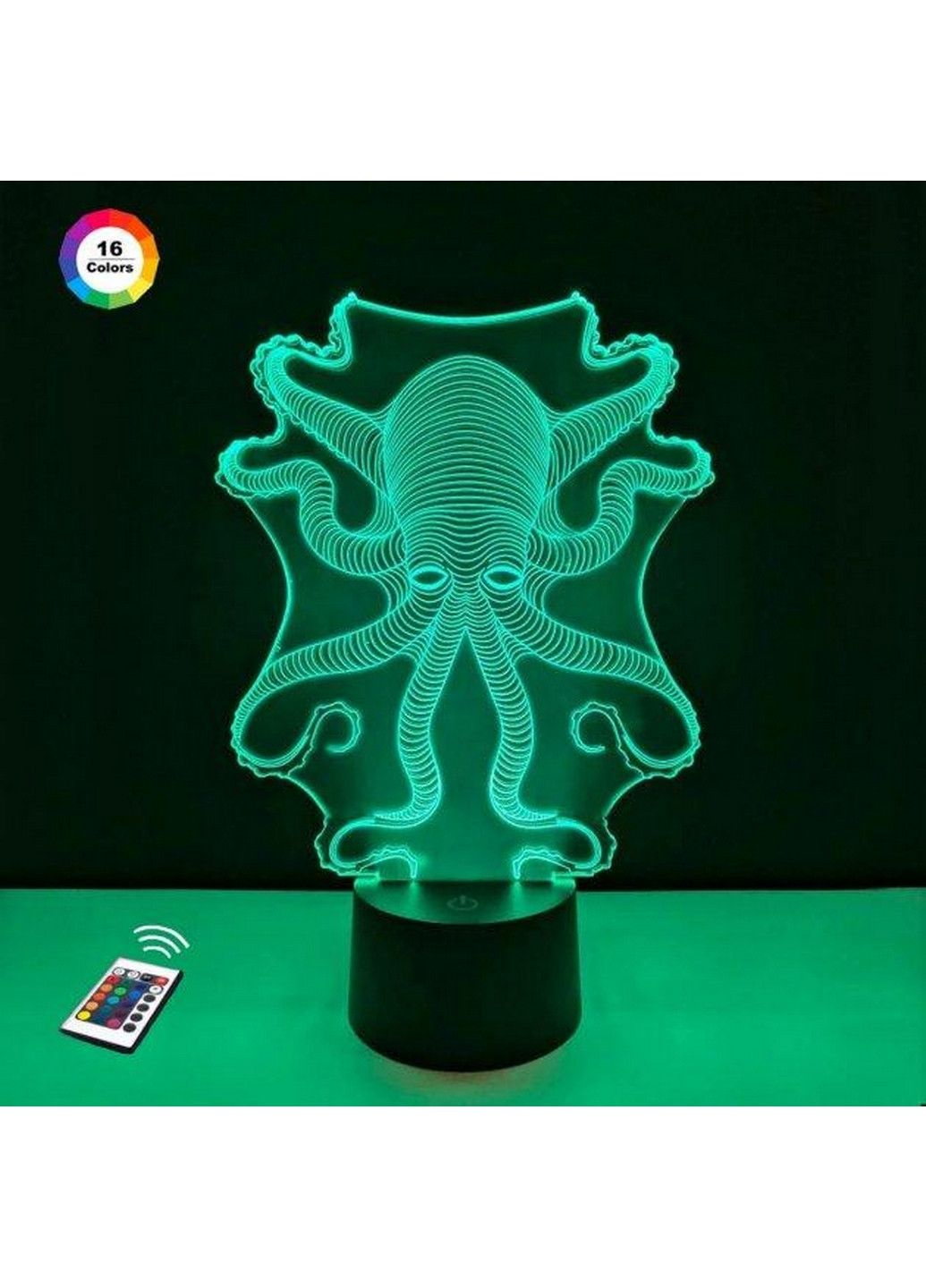 3D нічник-світильник "Восьминіг" 3DTOYSLAMP (268458326)