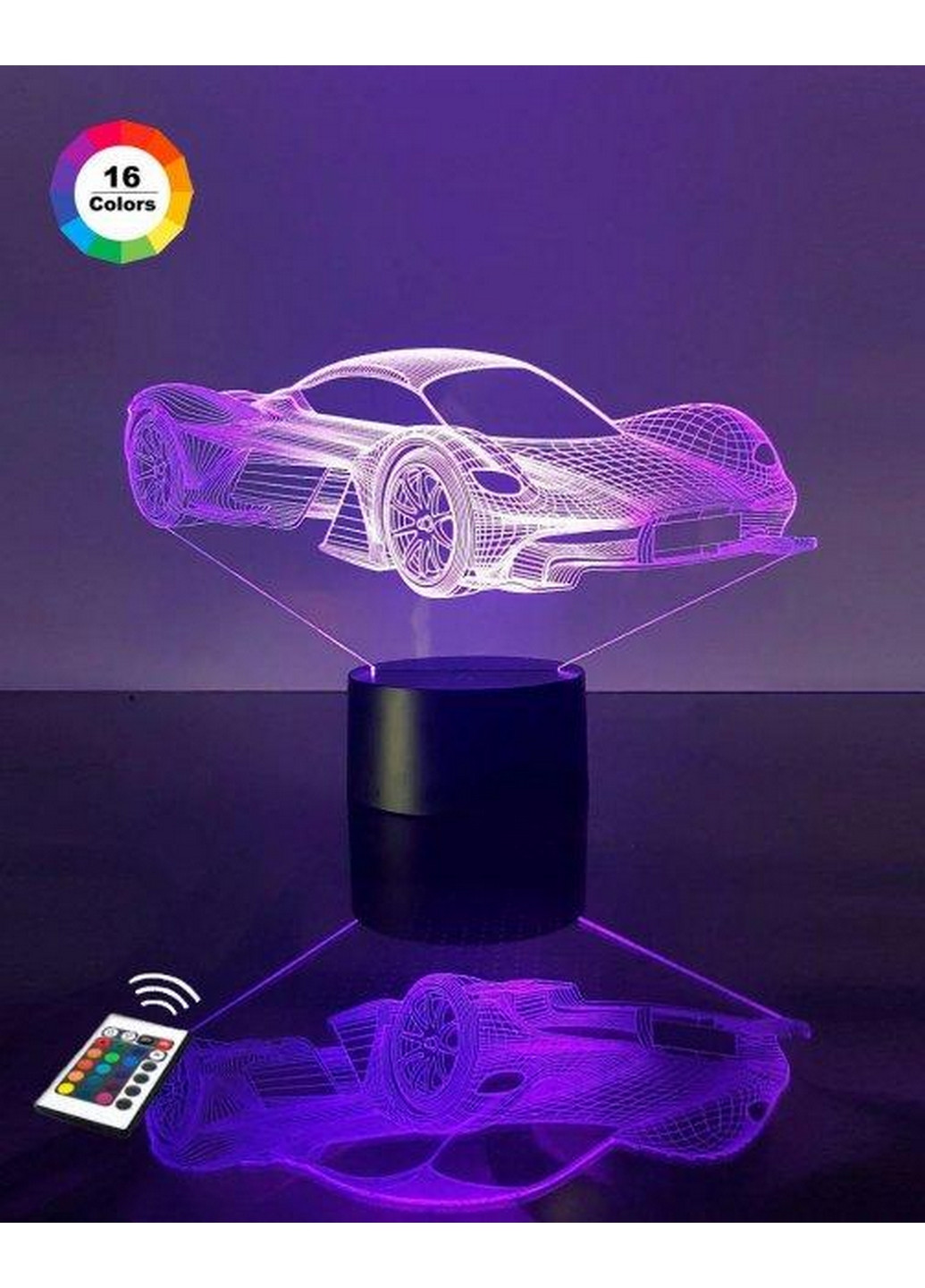 3D ночник-светильник "Автомобиль 34" 3DTOYSLAMP (268459568)