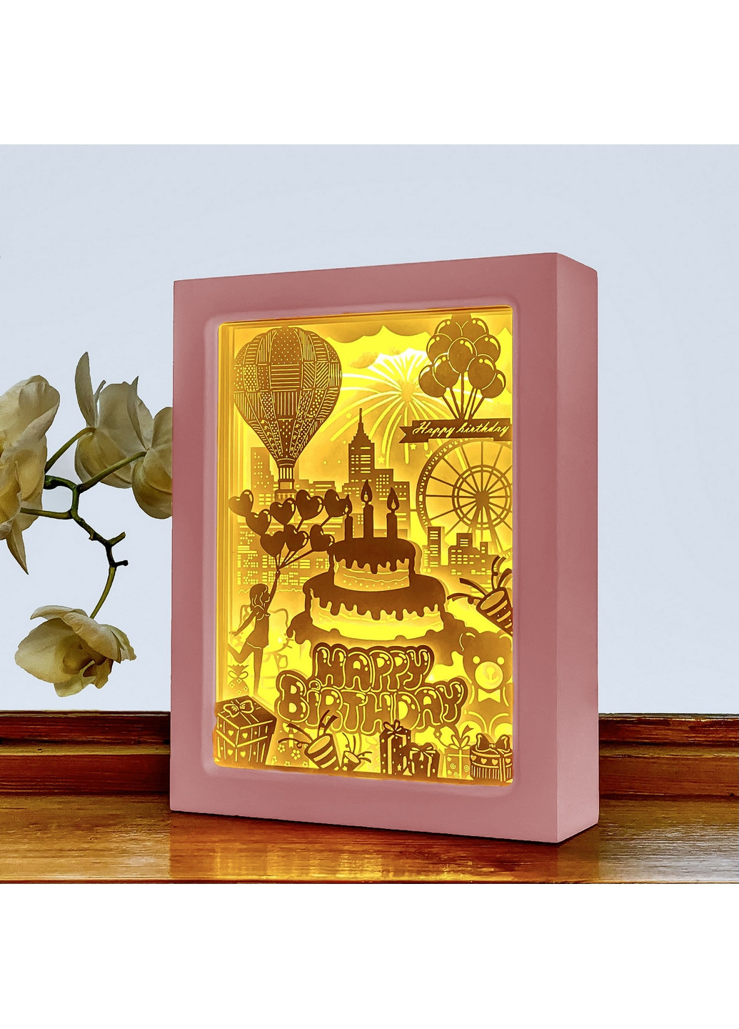 Настільна 3D картина-нічник "З Днем Народження" 3DTOYSLAMP (268460451)