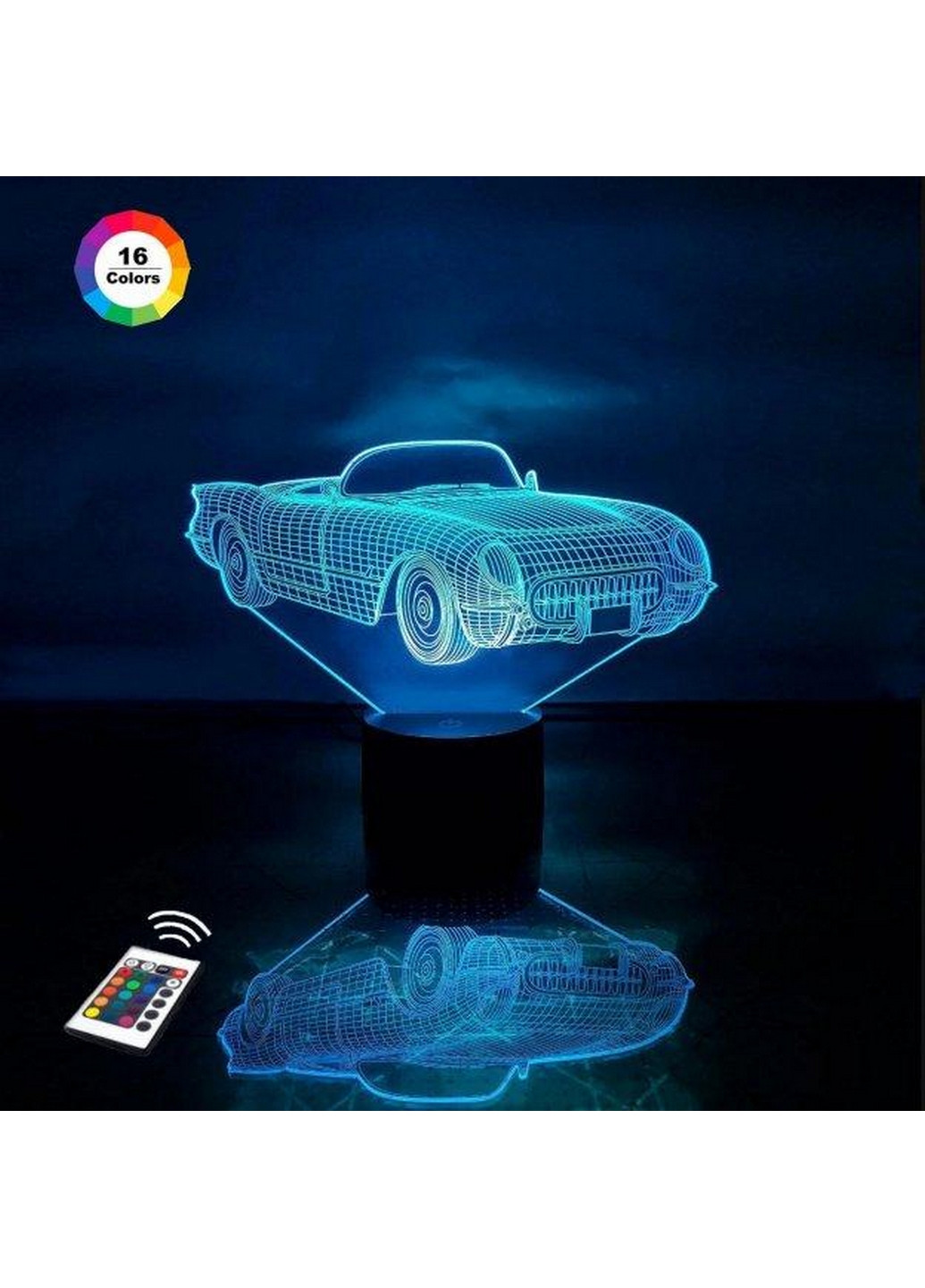 3D нічник-світильник "Автомобіль 23" 3DTOYSLAMP (268460959)