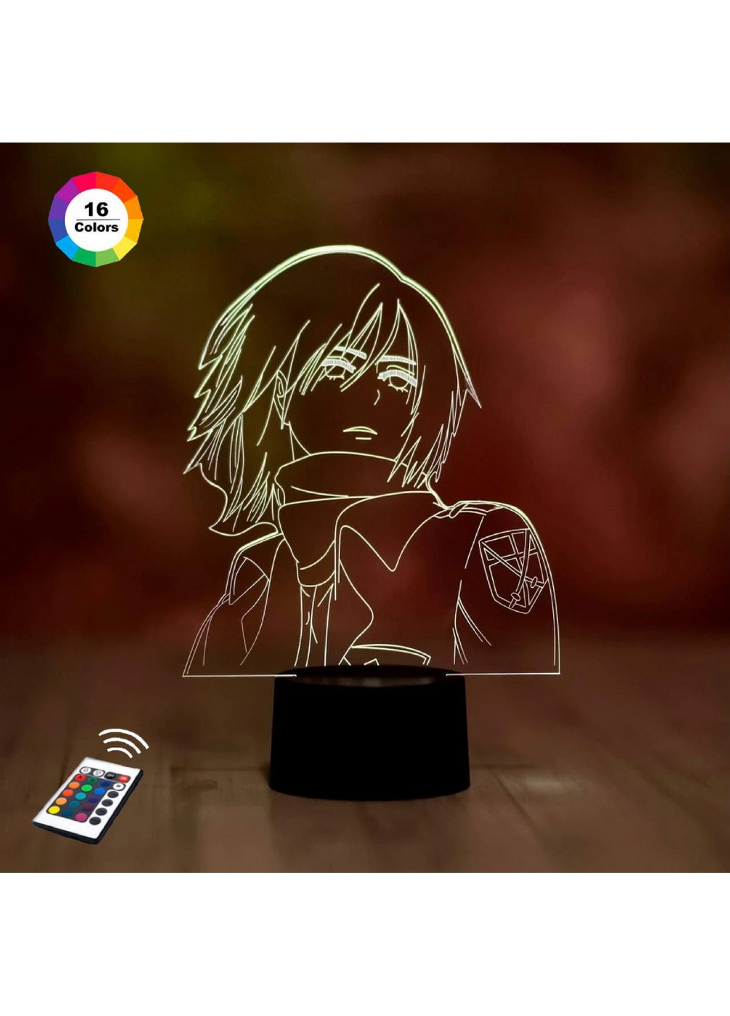 3D ночник-светильник "Микаса Акерман" 3DTOYSLAMP (268457453)