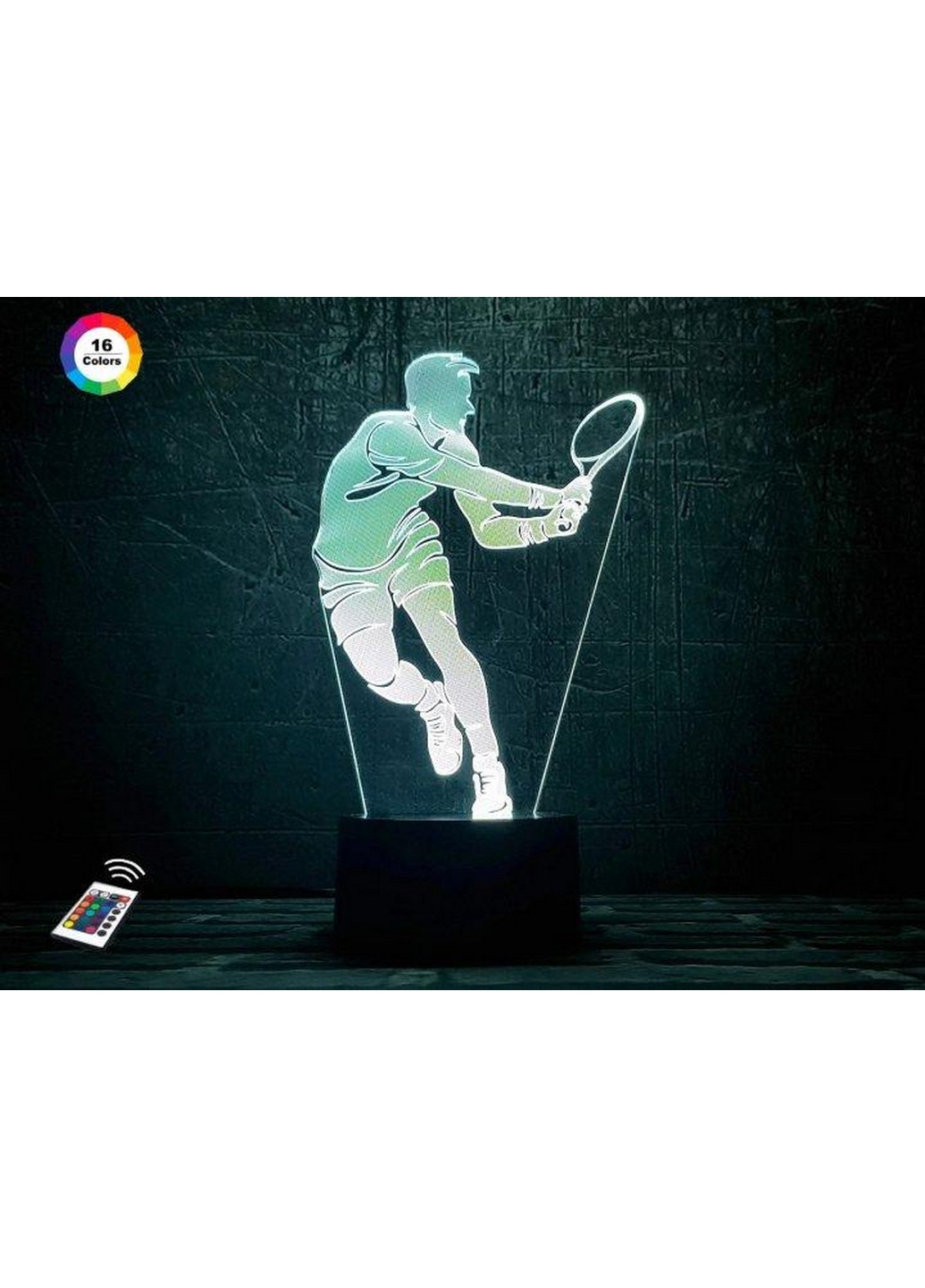 3D ночник-светильник "Теннисист" 3DTOYSLAMP (268460339)
