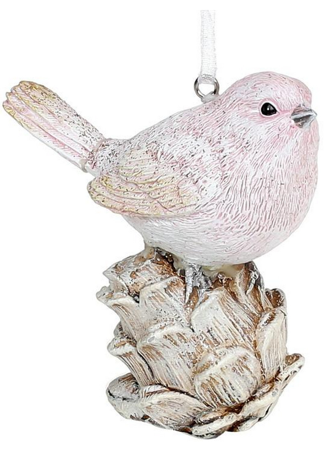 Набір 4 підвісні статуетки "Пташка на Шишці", полістоун Bona (268459750)