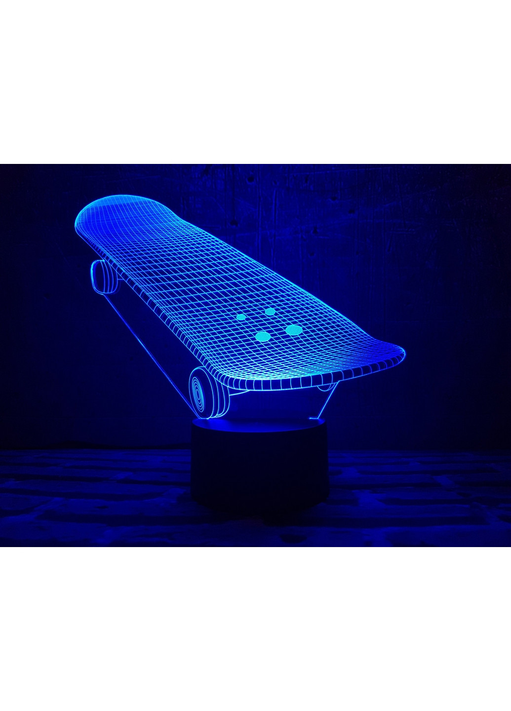 3D ночник-светильник "Скейт" 3DTOYSLAMP (268457368)