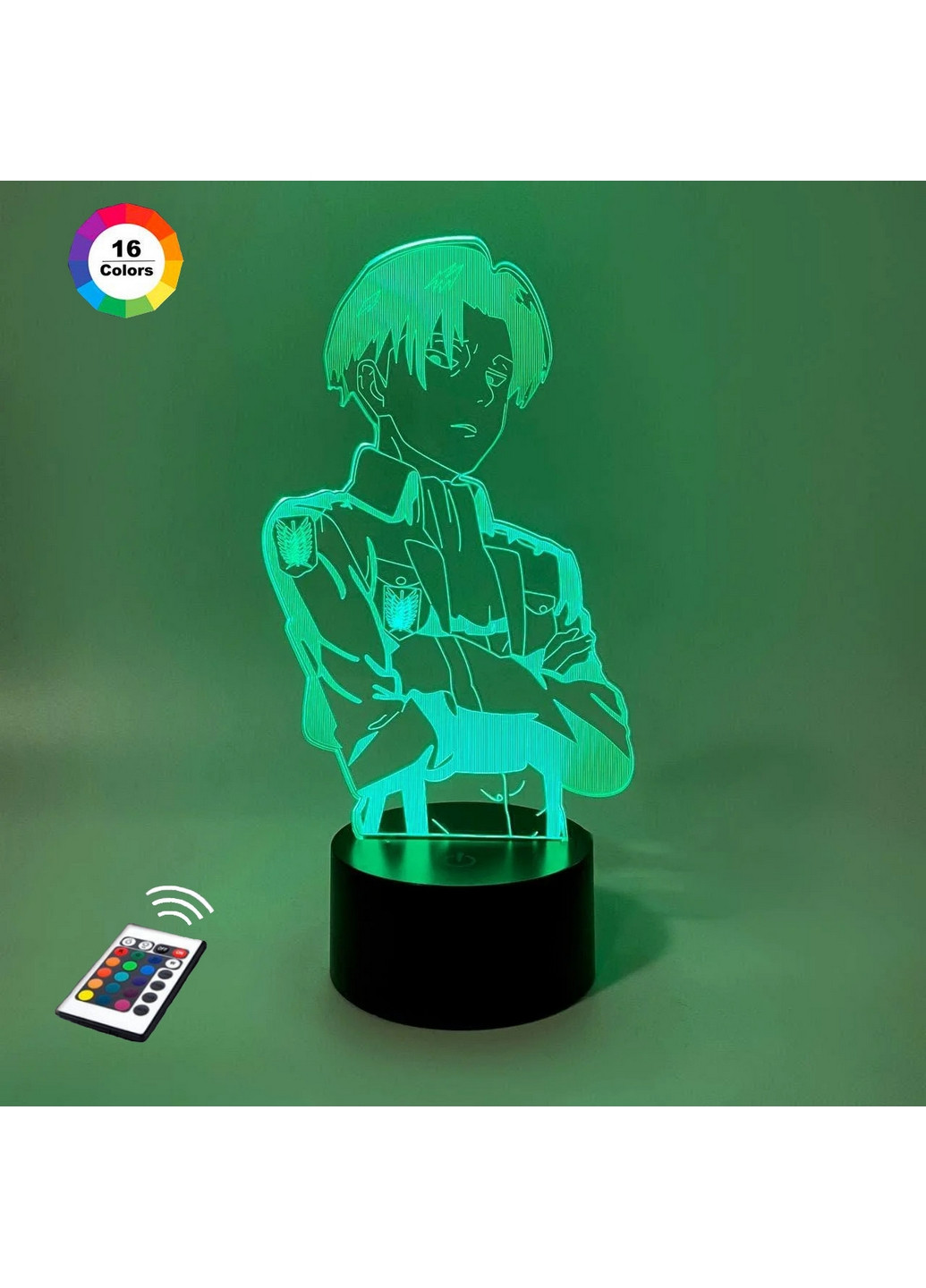 3D нічник-світильник "Леві Акерман" 3DTOYSLAMP (268459326)