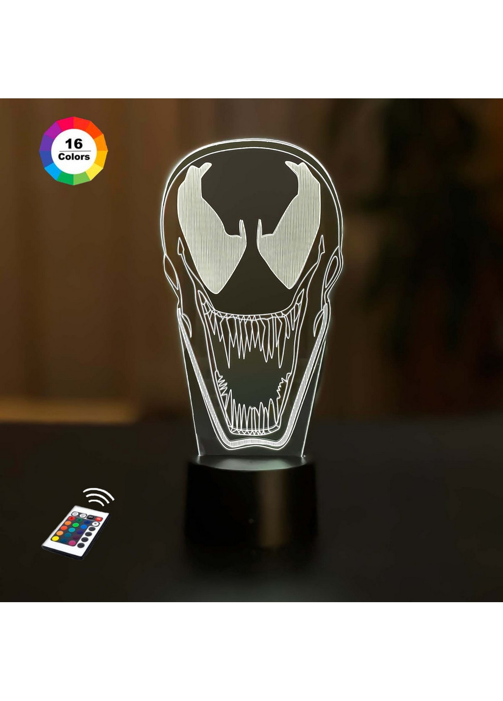 3D нічник-світильник "Веном" 3DTOYSLAMP (268457401)