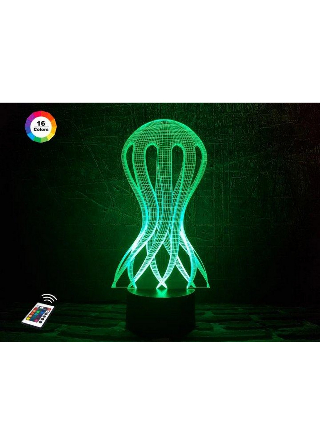 3D ночник-светильник "Медуза" 3DTOYSLAMP (268460223)