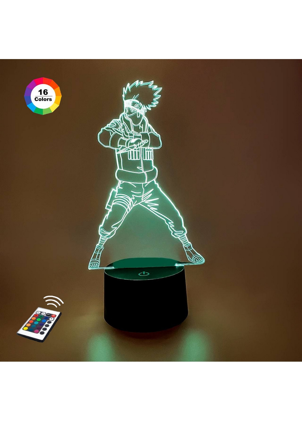 3D ночник-светильник "Какаши 4" 3DTOYSLAMP (268459532)