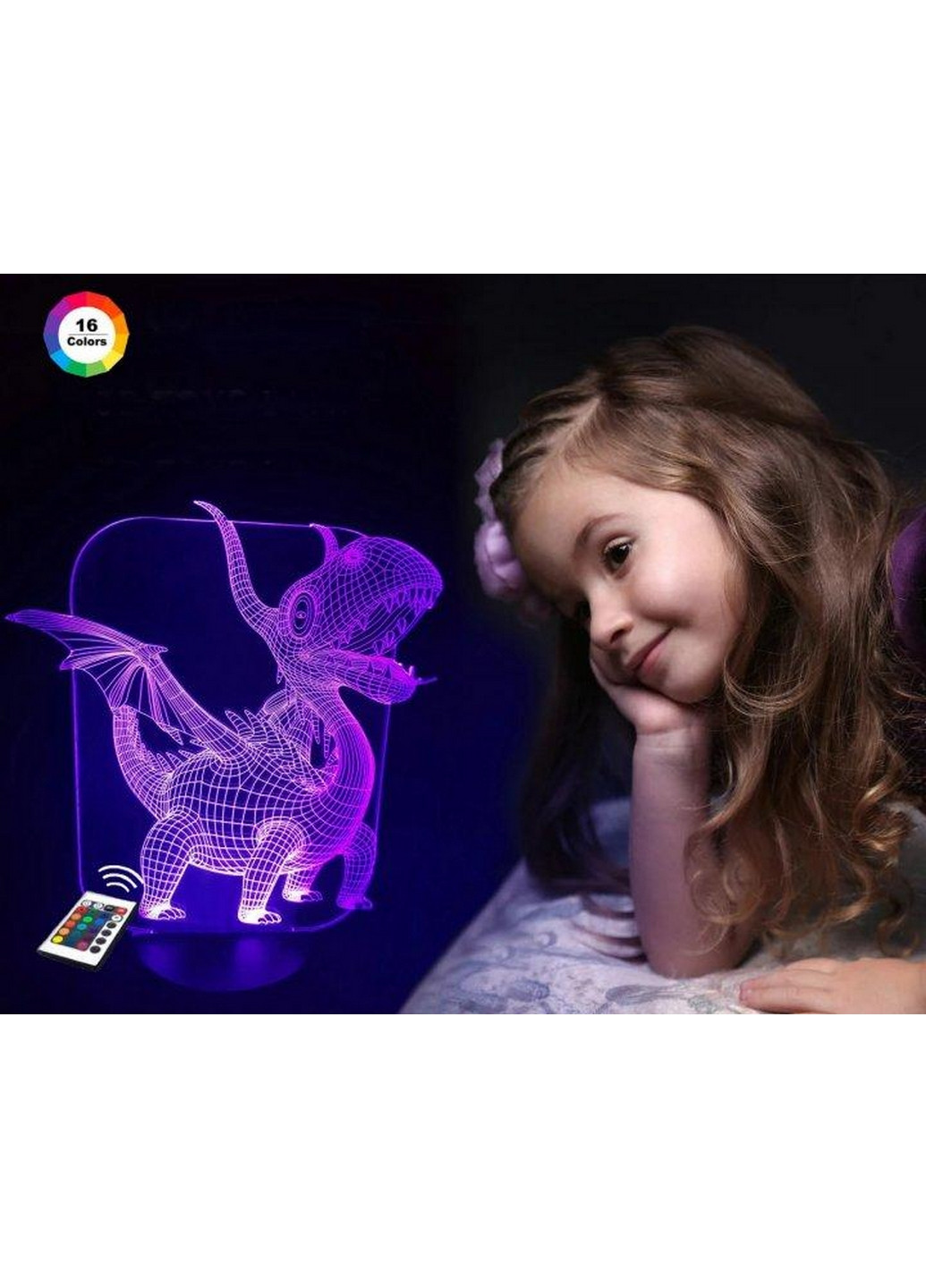 3D нічник-світильник "Дракоша" 3DTOYSLAMP (268461017)
