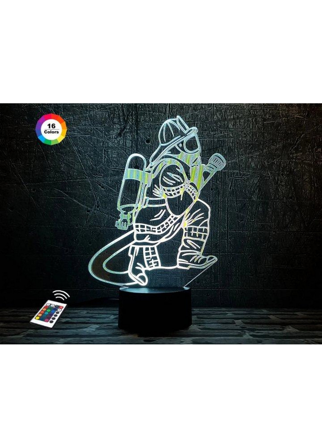 3D нічник-світильник "Пожежний 2" 3DTOYSLAMP (268461028)