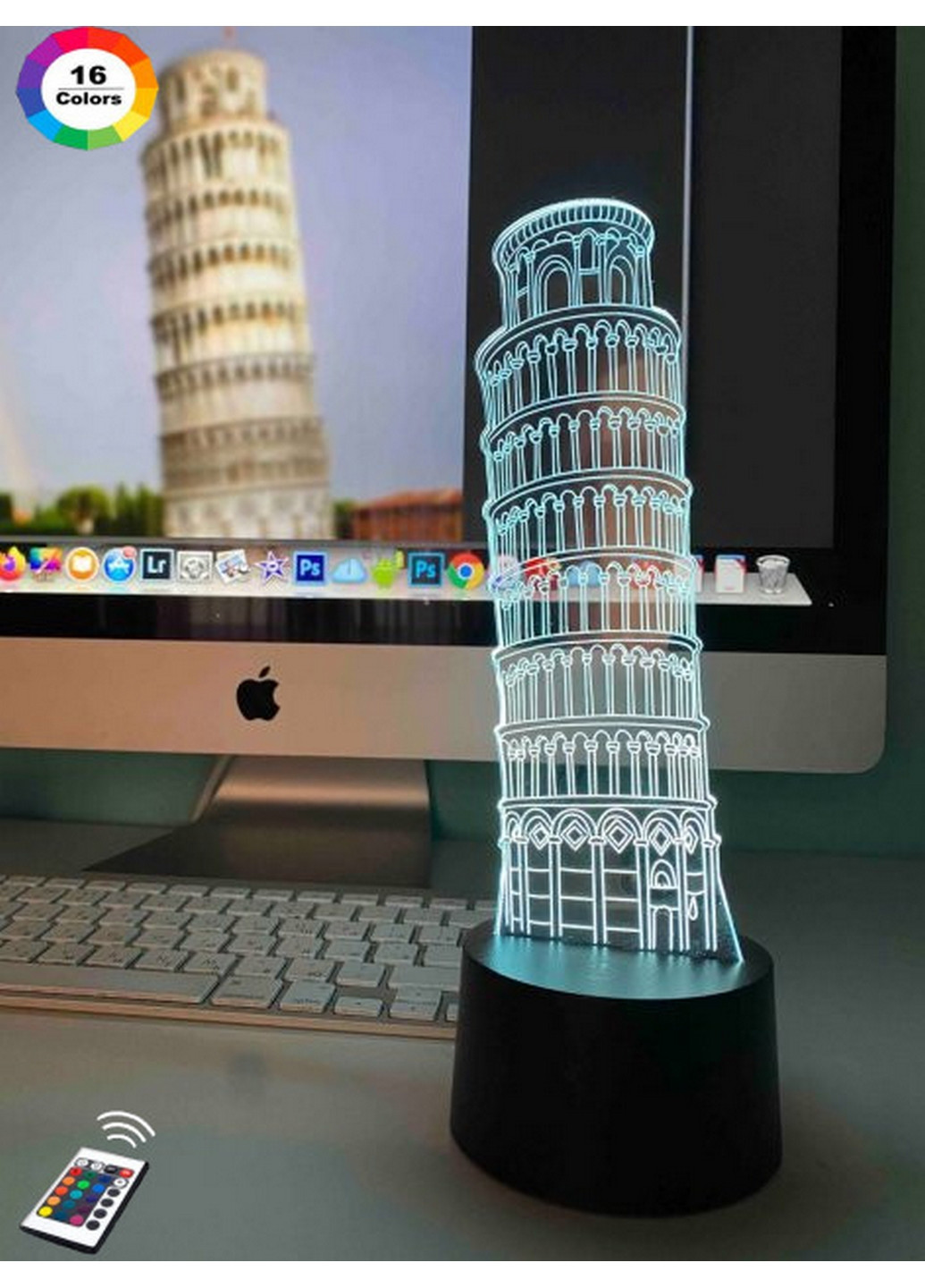 3D ночник-светильник "Пизанская Башня" 3DTOYSLAMP (268457328)