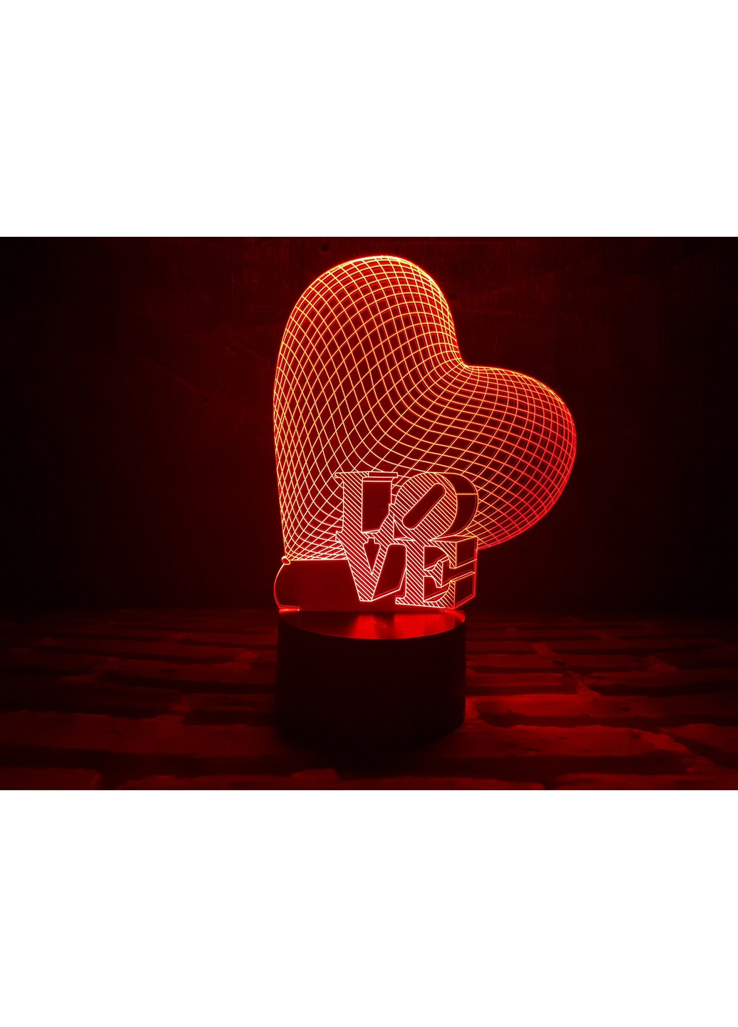 3D ночник-светильник "Сердце LOVE" 3DTOYSLAMP (268457313)