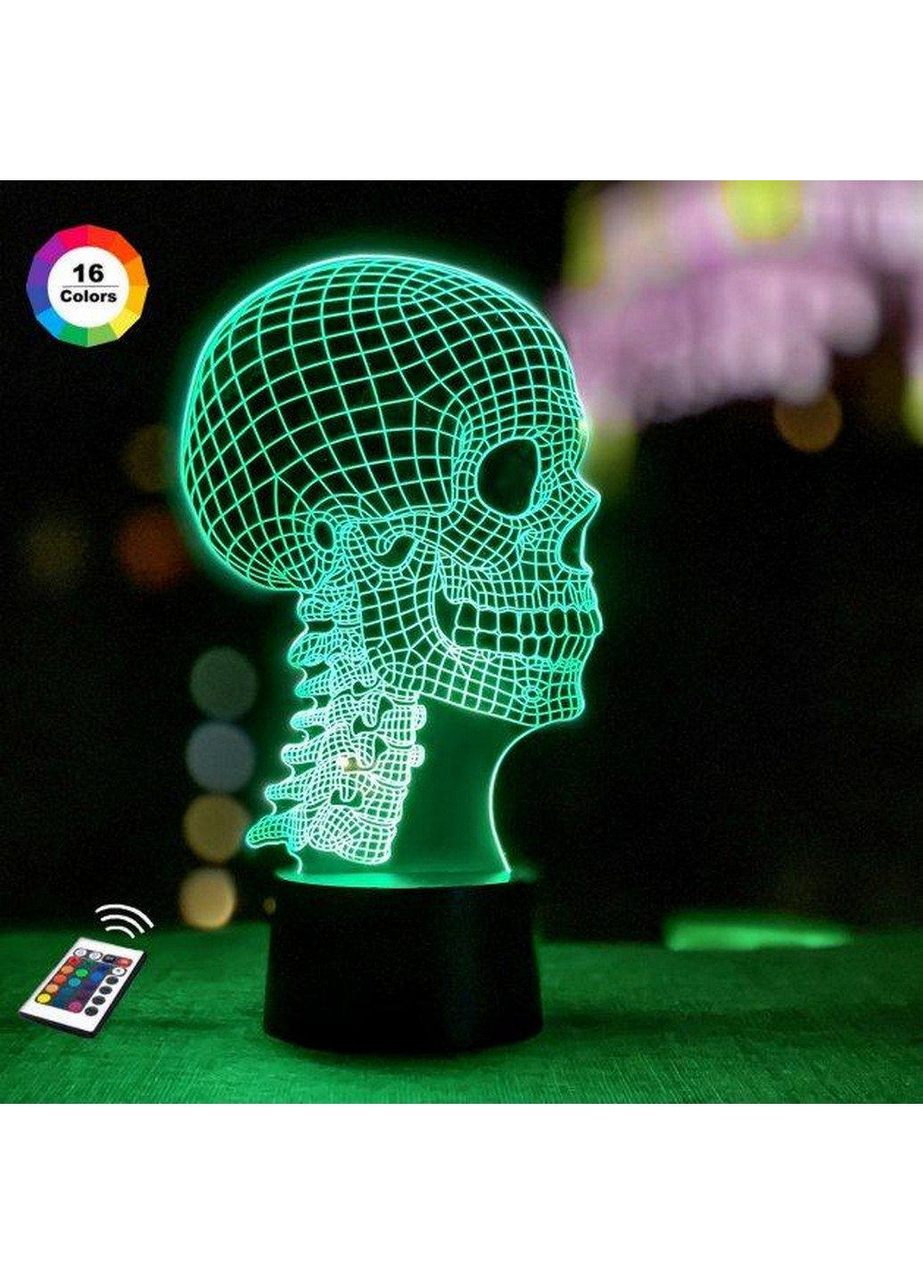 3D нічник-світильник "Череп 7" 3DTOYSLAMP (268457413)