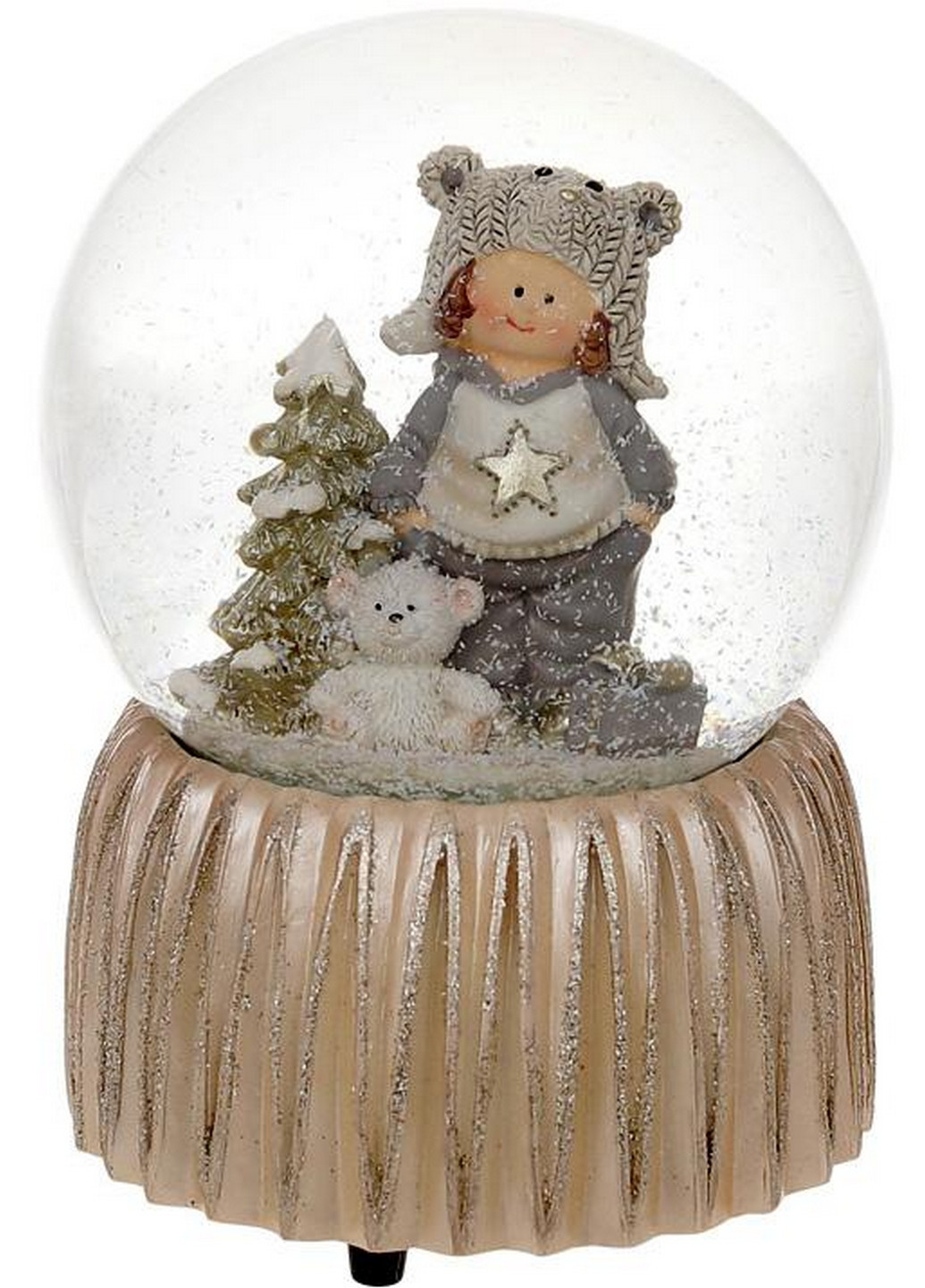 Музичний водяний шар "Хлопчик з Ведмедиком" із заводним механізмом BonaDi (268458997)