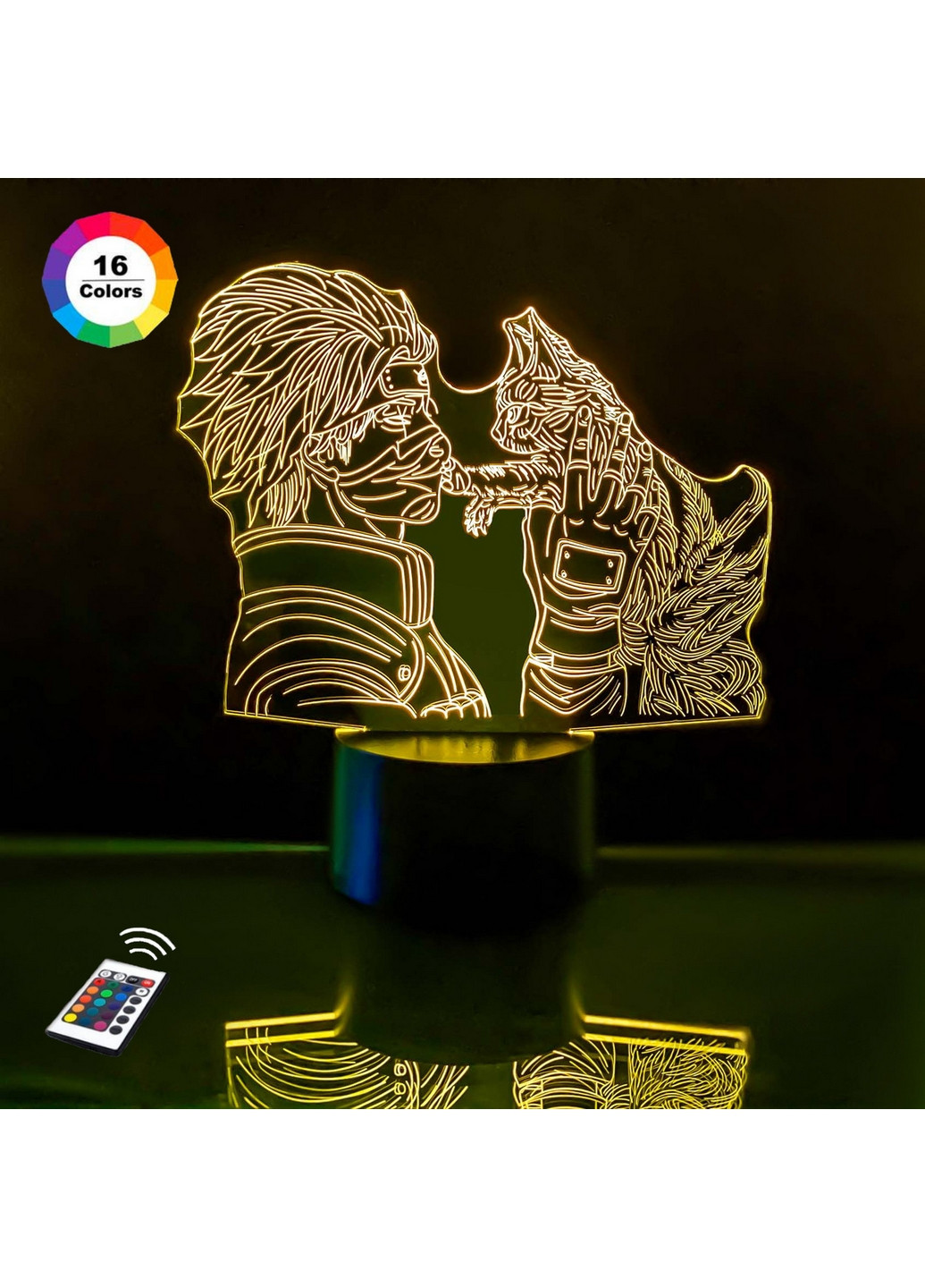 3D нічник-світильник "Какаші та кіт" 3DTOYSLAMP (268457302)