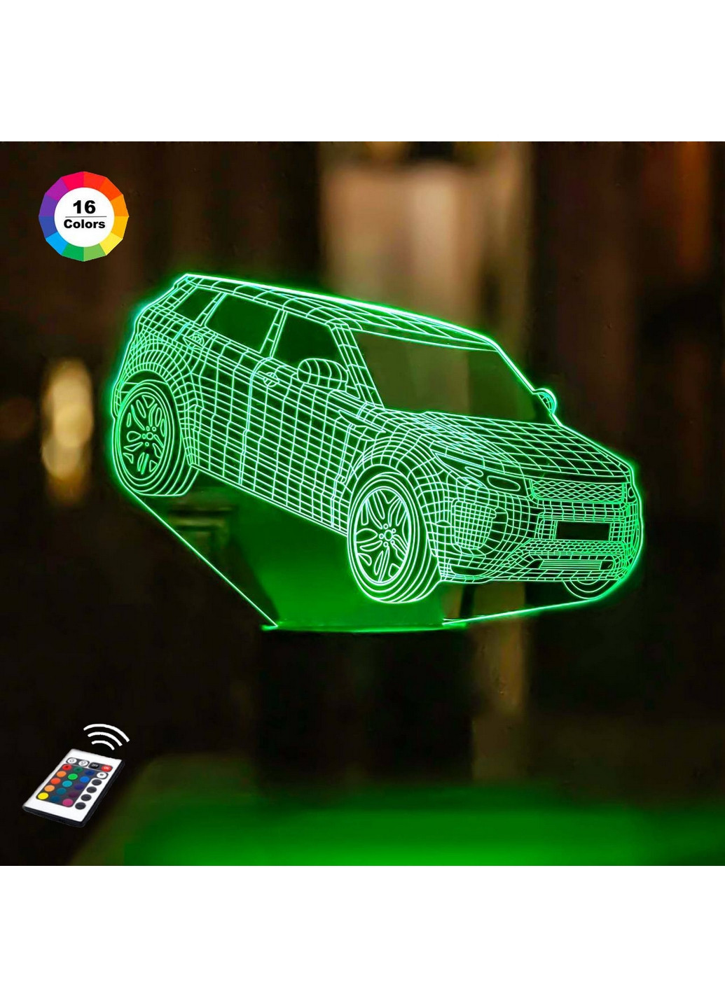 3D ночник-светильник "Автомобиль 43" 3DTOYSLAMP (268458545)