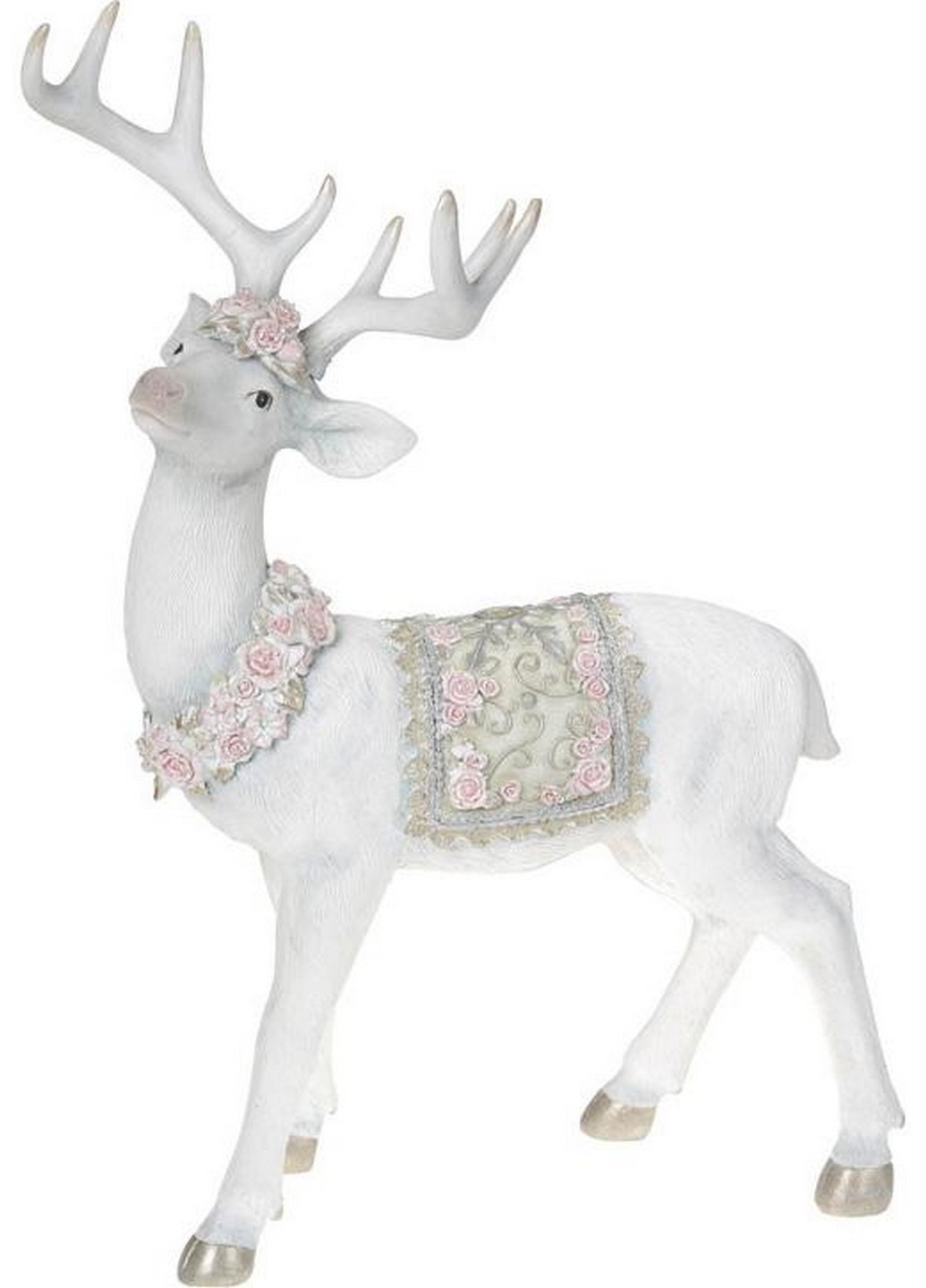Декоративна фігура "Олень у трояндах" зі стразами, полістоун Bona (268458751)