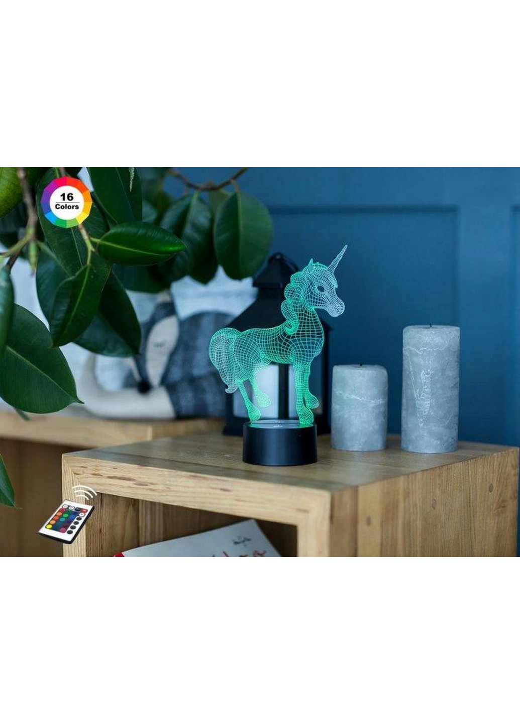3D нічник-світильник "Єдиноріг 2" 3DTOYSLAMP (268458495)