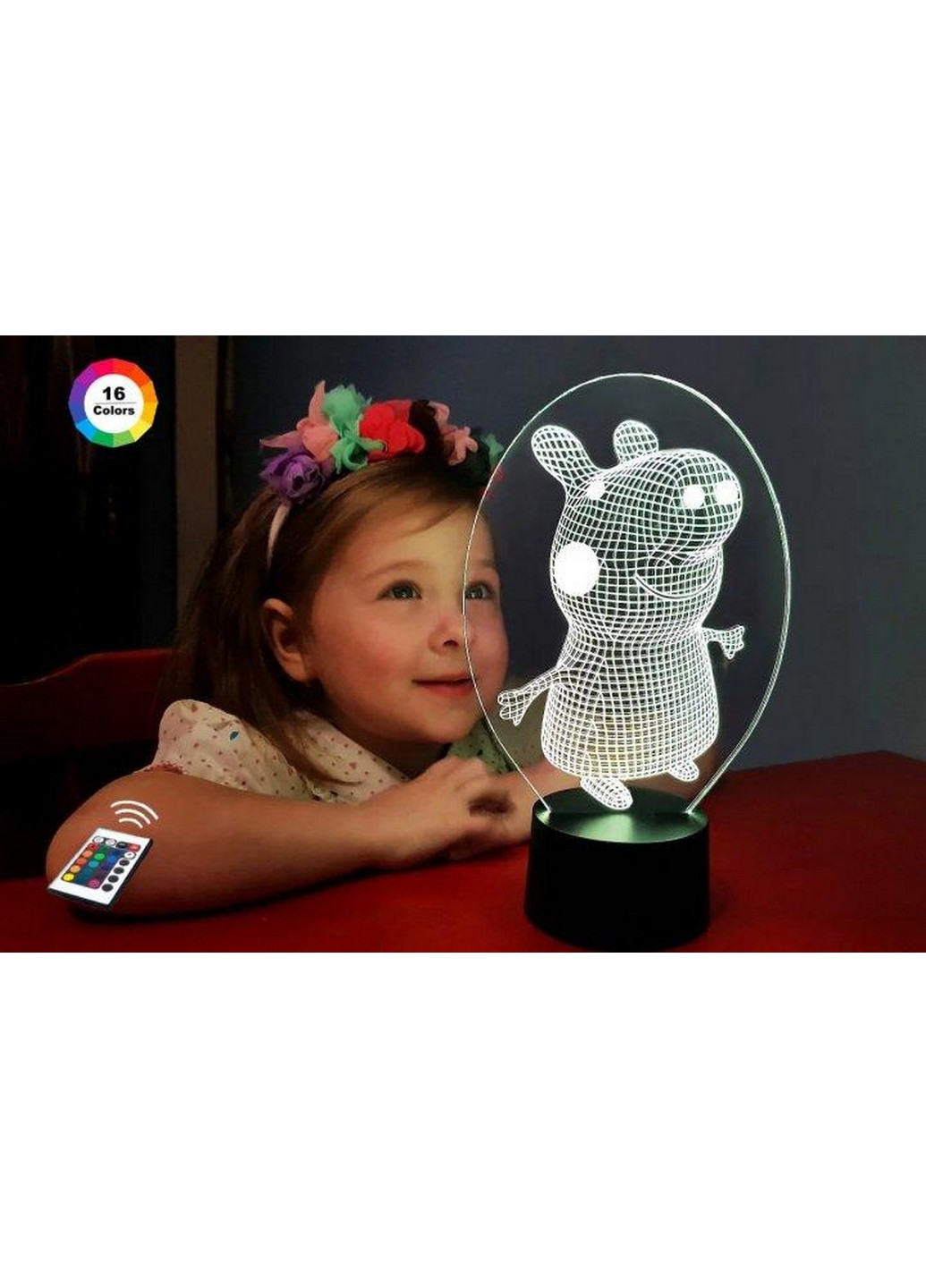 3D нічник-світильник "Свинка Пепа 2" 3DTOYSLAMP (268458528)