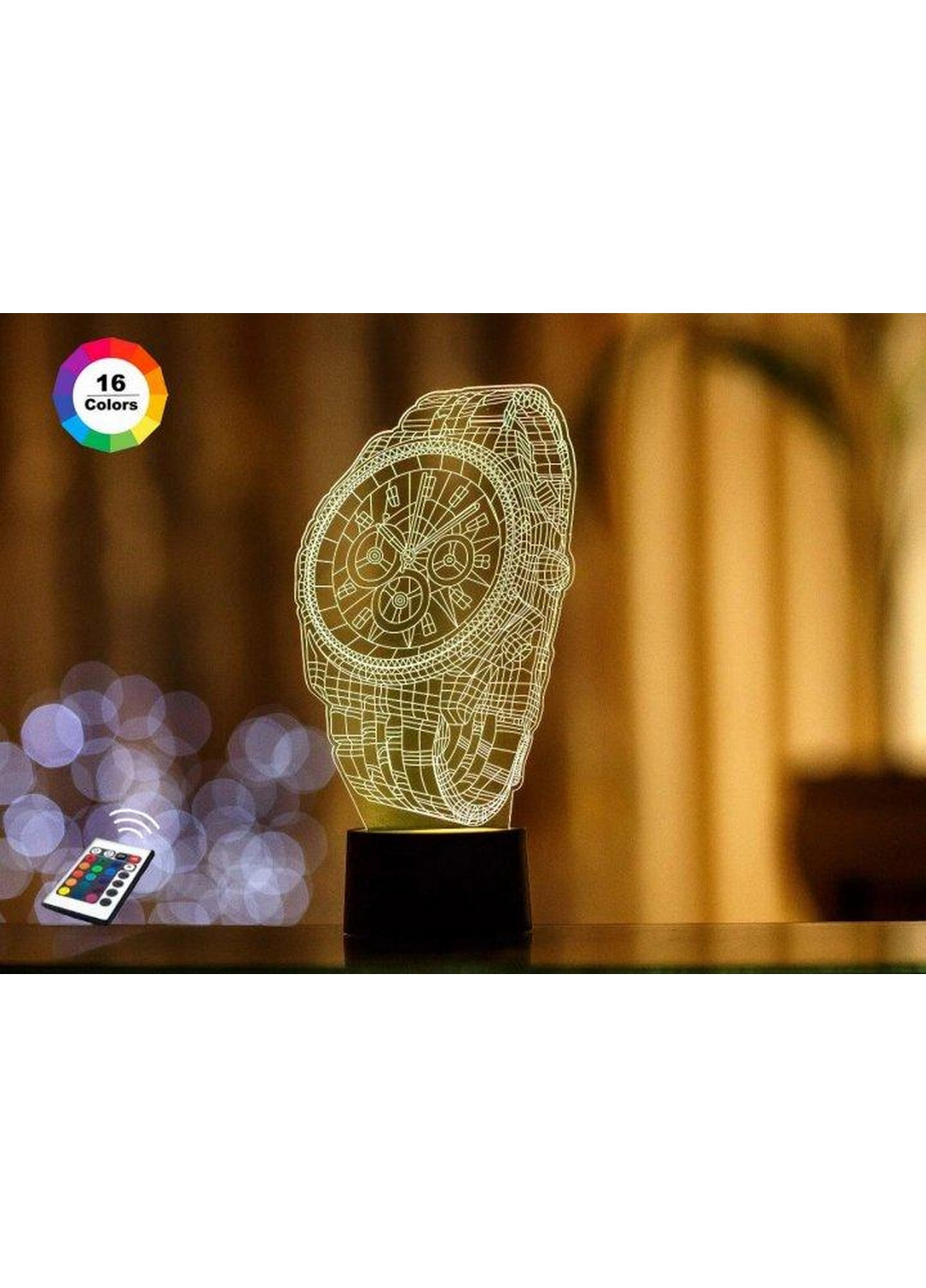3D нічник-світильник "Годинник" 3DTOYSLAMP (268458561)