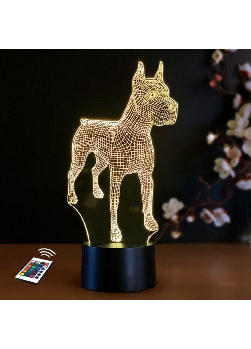 3D ночник-светильник "Доберман" 3DTOYSLAMP (268460974)