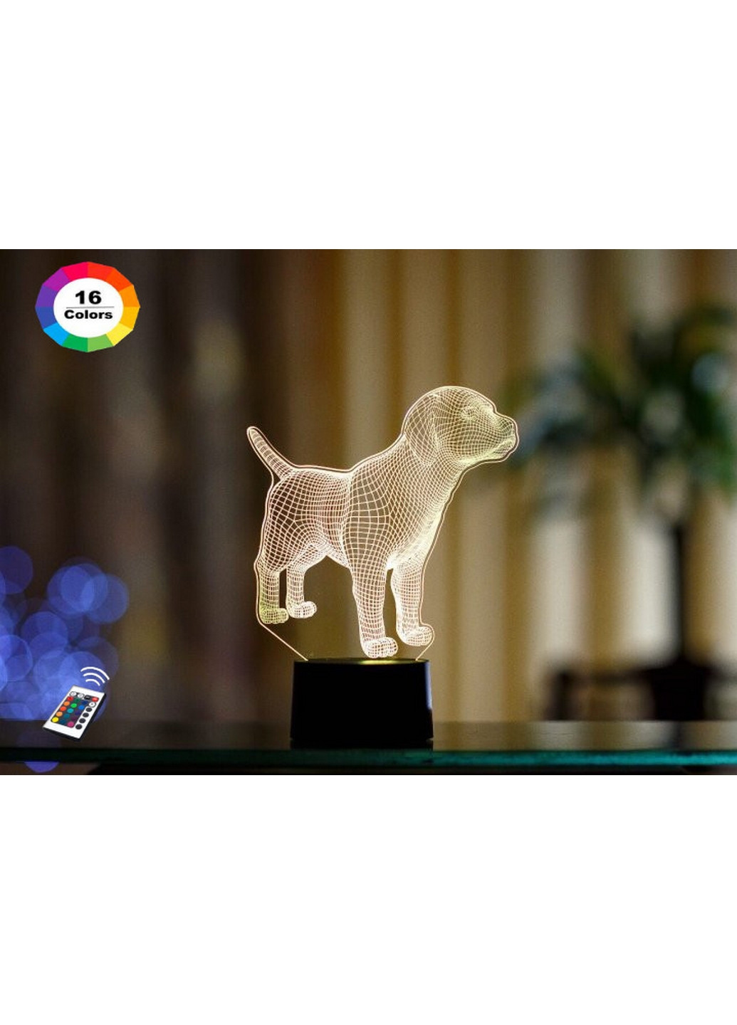 3D нічник-світильник "Лабрадор" 3DTOYSLAMP (268459496)