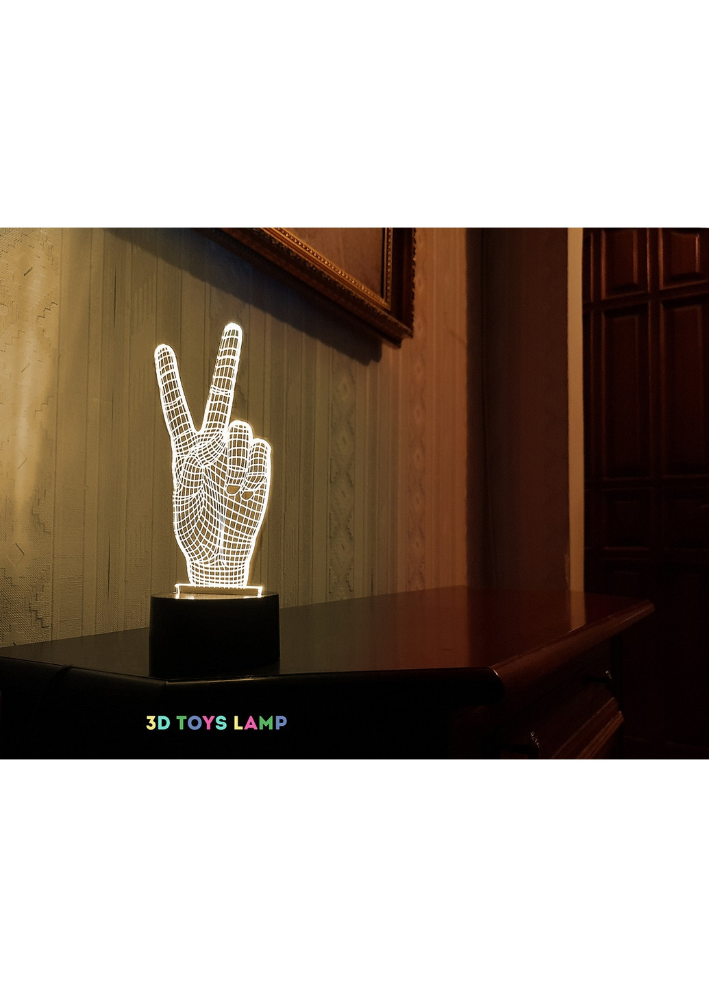 3D нічник-світильник "Привіт" 3DTOYSLAMP (268461030)