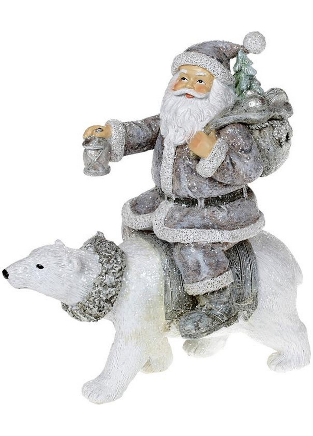 Декоративна статуетка "Санта на Ведмеді", полістоун Bona (268460687)