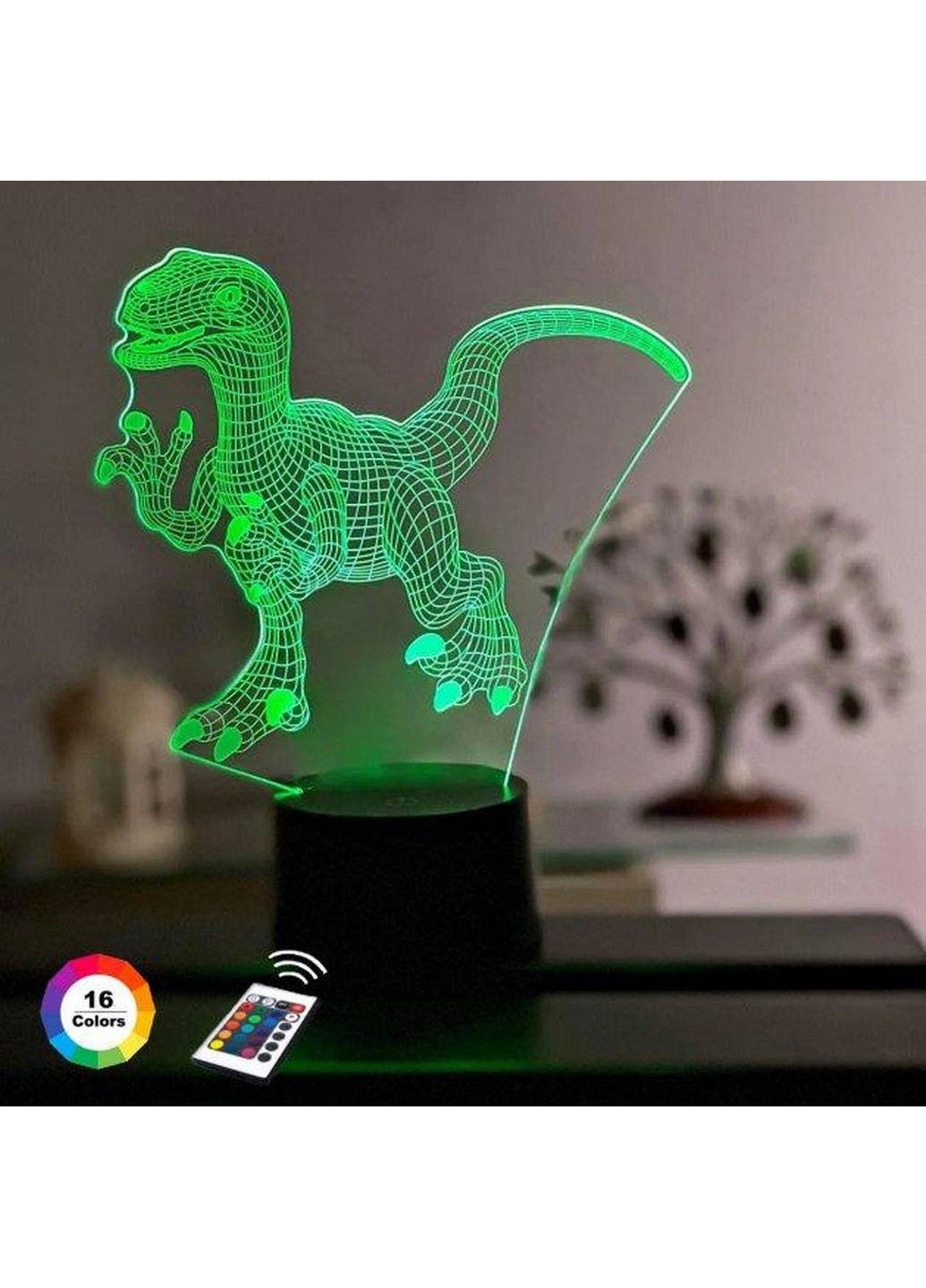 3D ночник-светильник "Велоцираптор 3" 3DTOYSLAMP (268460383)