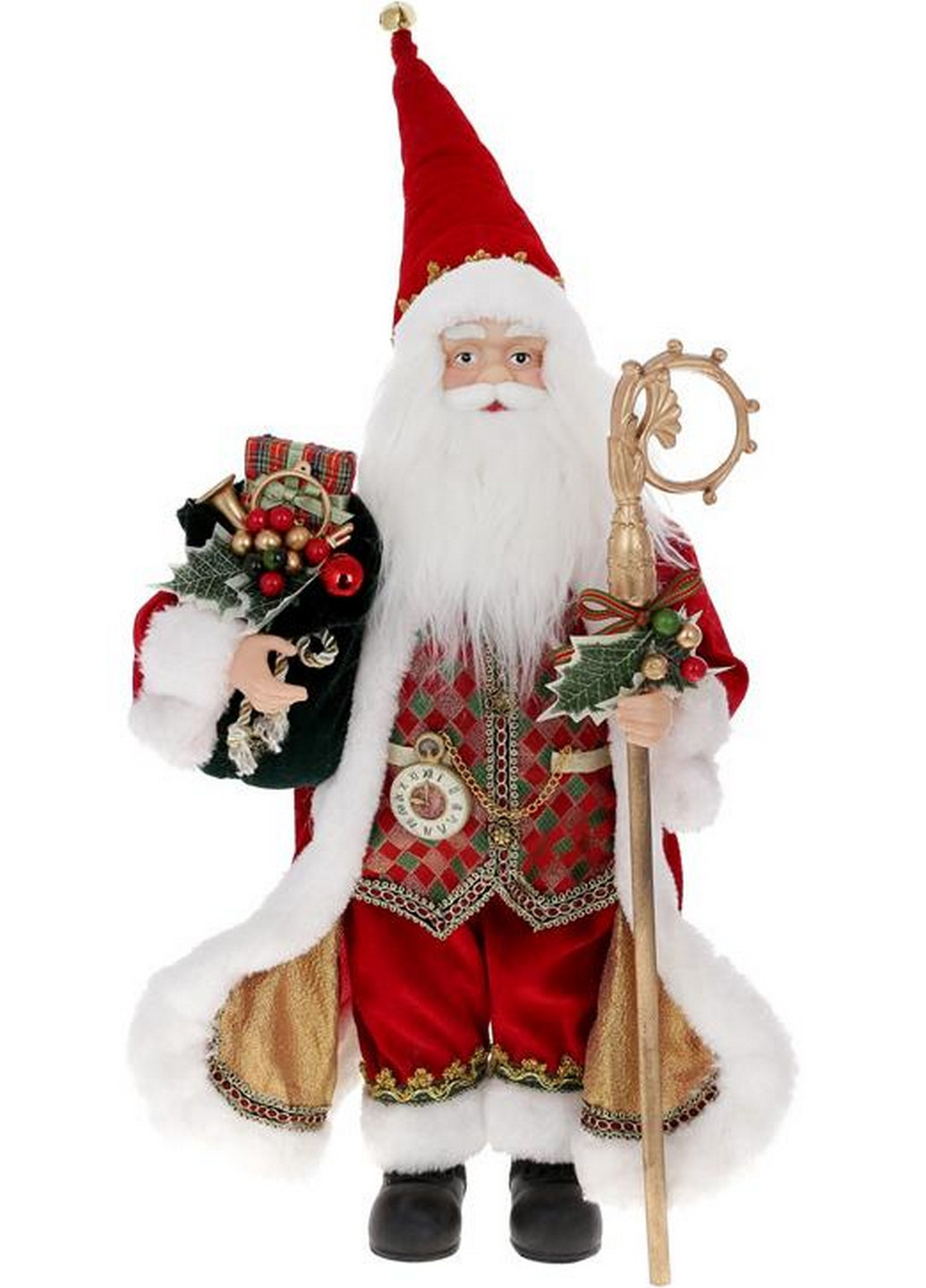 Новорічна фігура "Санта Клаус з Подарунки та Посохом" BonaDi (268458012)