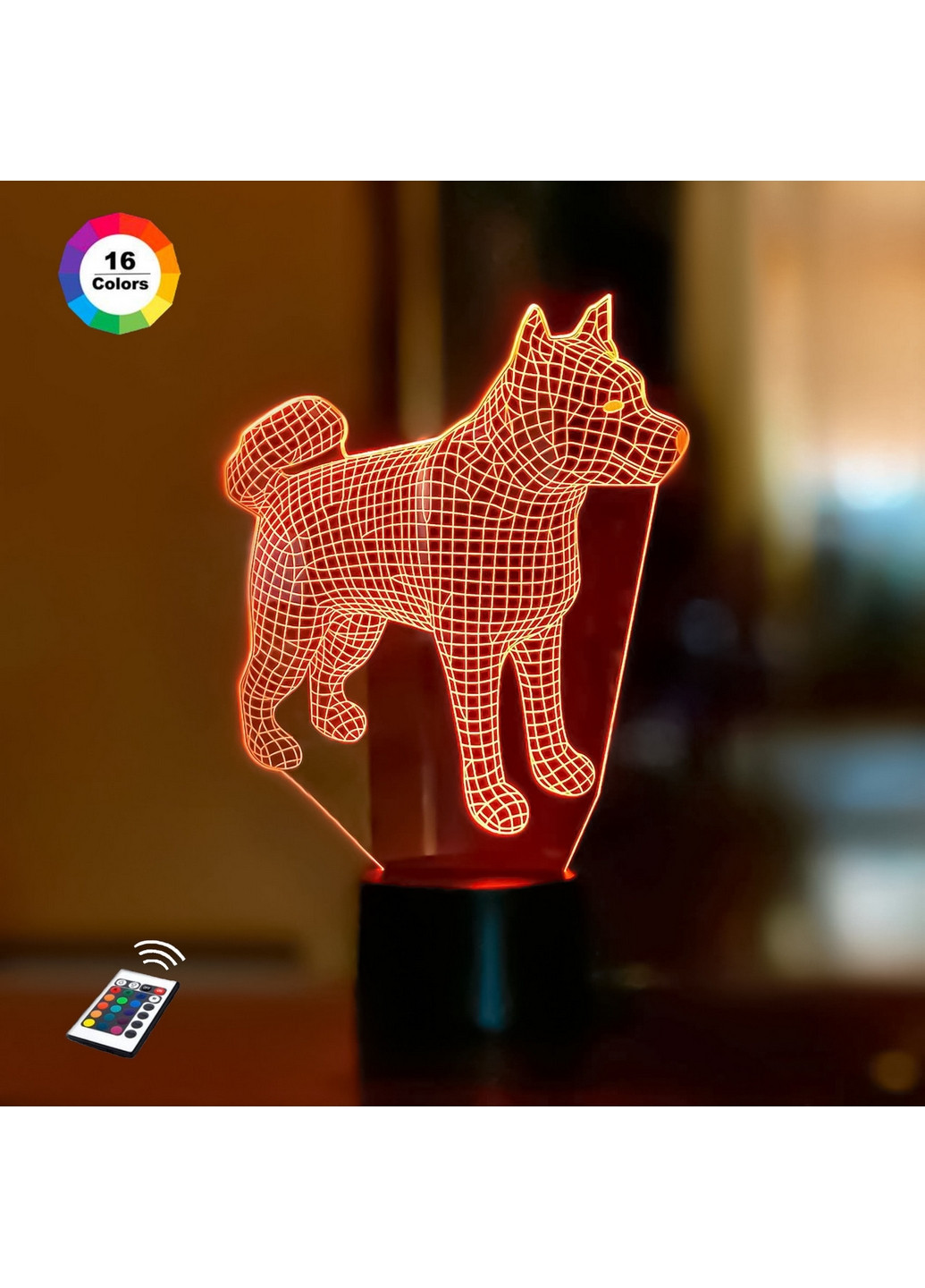 3D нічник-світильник "Акіта" 3DTOYSLAMP (268459343)
