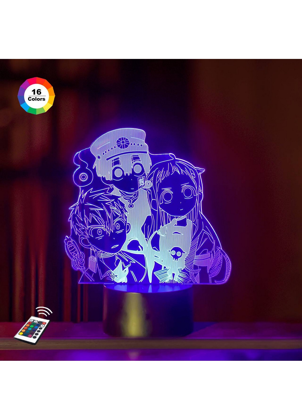 3D ночник-светильник "Ханако Кун, Ясиро Нэнэ, Минамото" 3DTOYSLAMP (268460388)