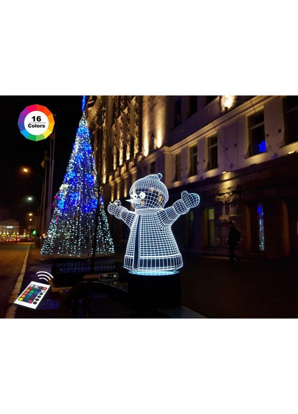 3D нічник-світильник "Сніговик" 3DTOYSLAMP (268460420)