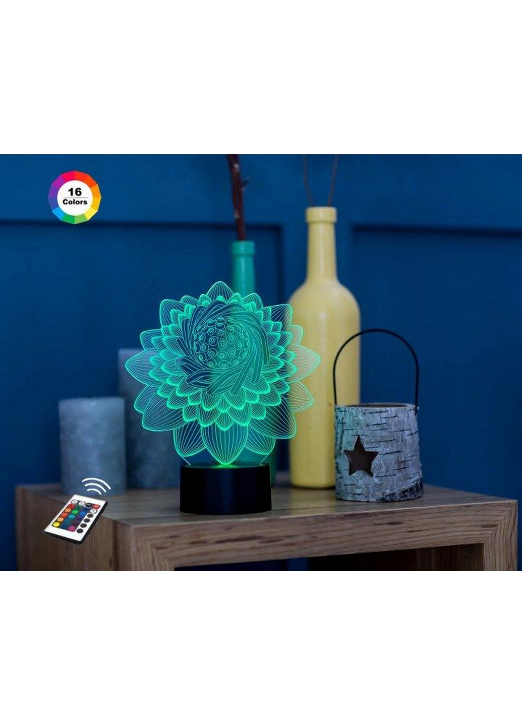 3D нічник-світильник "Лотос 2" 3DTOYSLAMP (268458478)