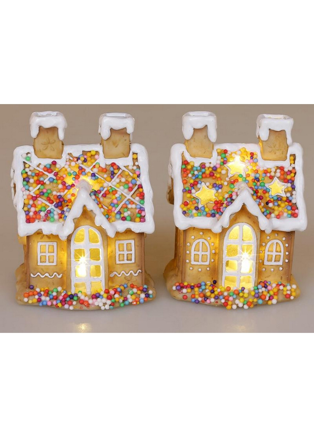 Декоративна статуетка "Пряничний Будиночок" полістоун з LED-підсвічуванням Bona (268460818)