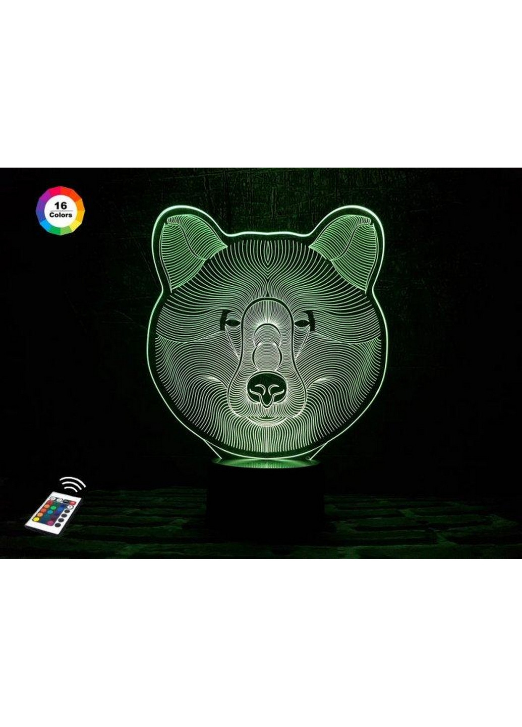 3D ночник-светильник "Медведь" 3DTOYSLAMP (268460410)