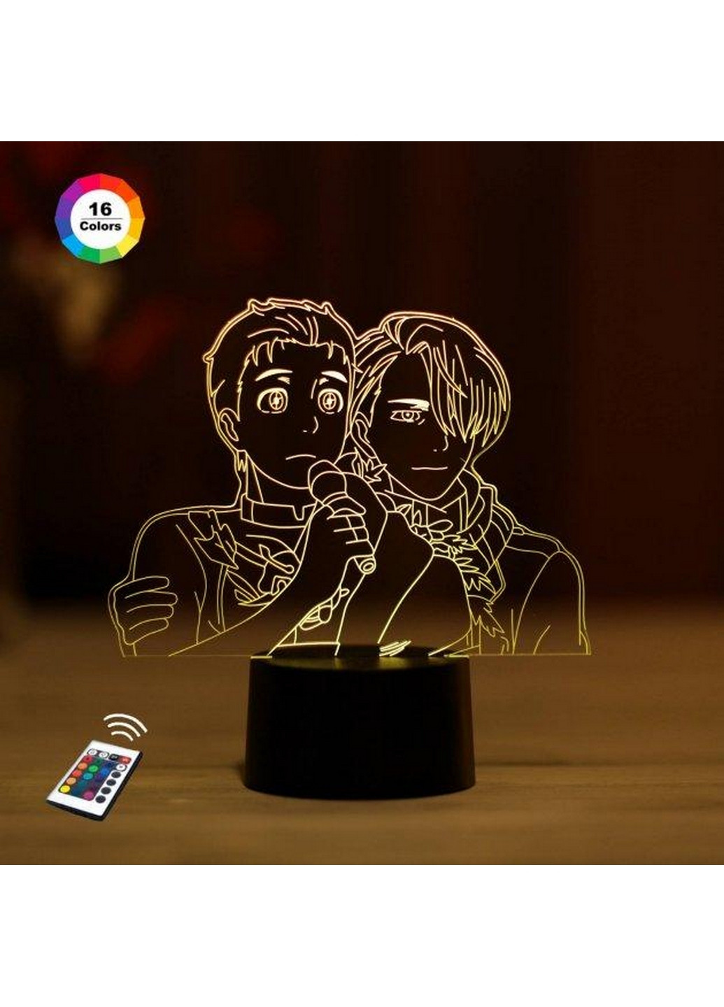 3D нічник-світильник "Віктор Никифоров та Юрі Кацукі" 3DTOYSLAMP (268458452)