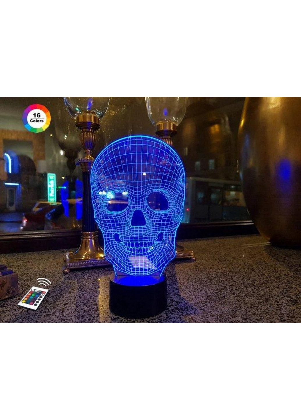 3D нічник-світильник "Череп 4" 3DTOYSLAMP (268458467)