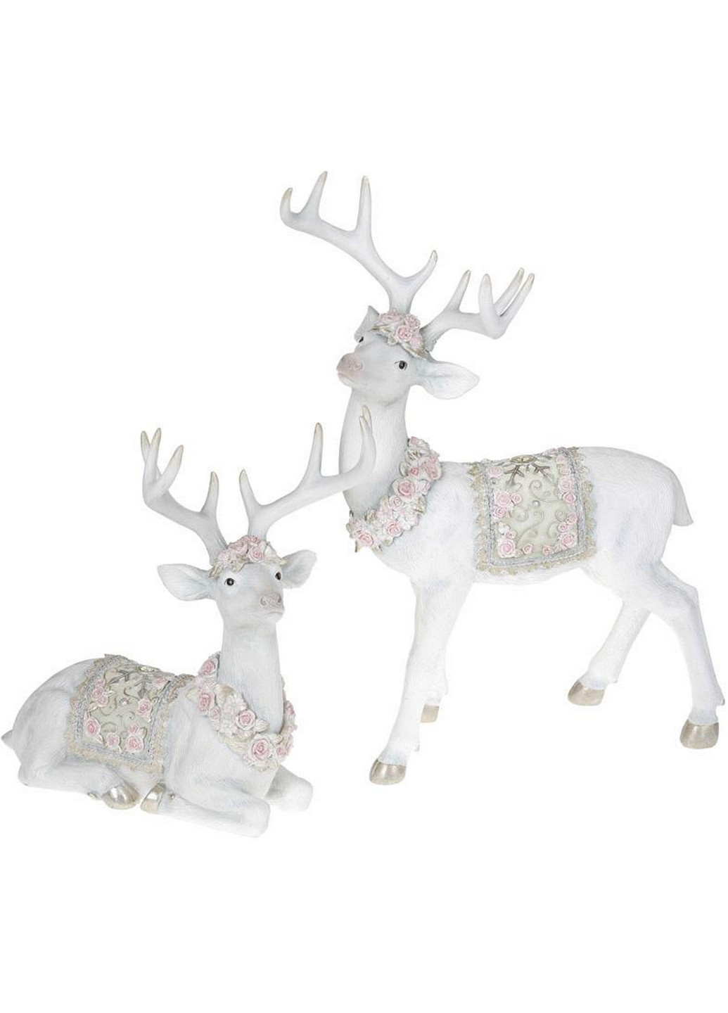 Декоративна фігура "Олень у трояндах" зі стразами, полістоун Bona (268460725)