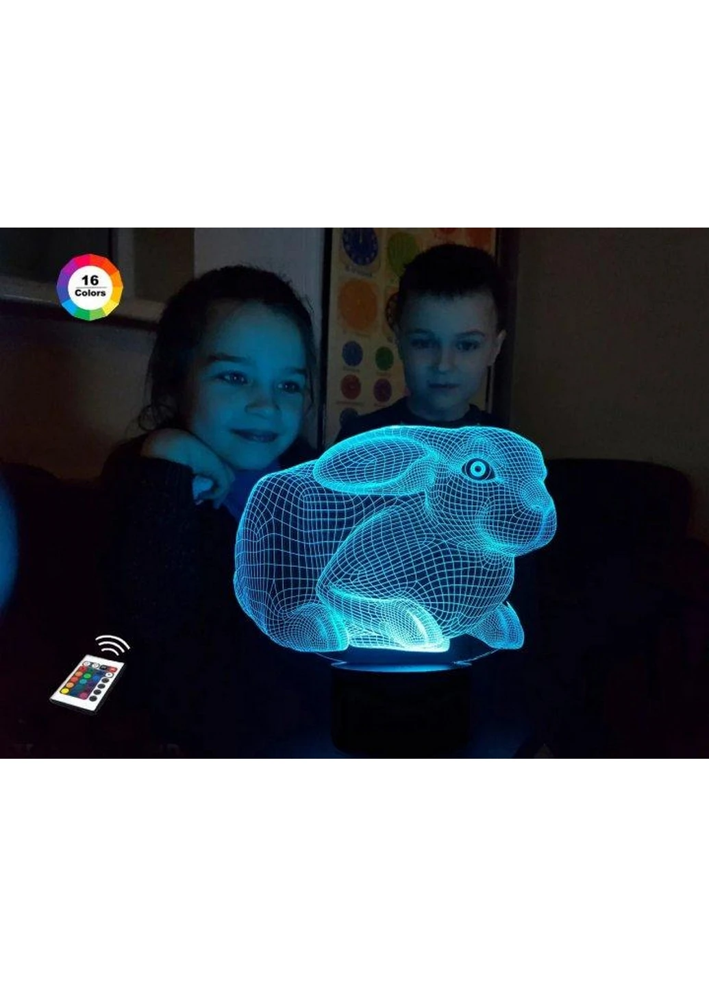 3D ночник-светильник "Кролик 2" 3DTOYSLAMP (268460304)