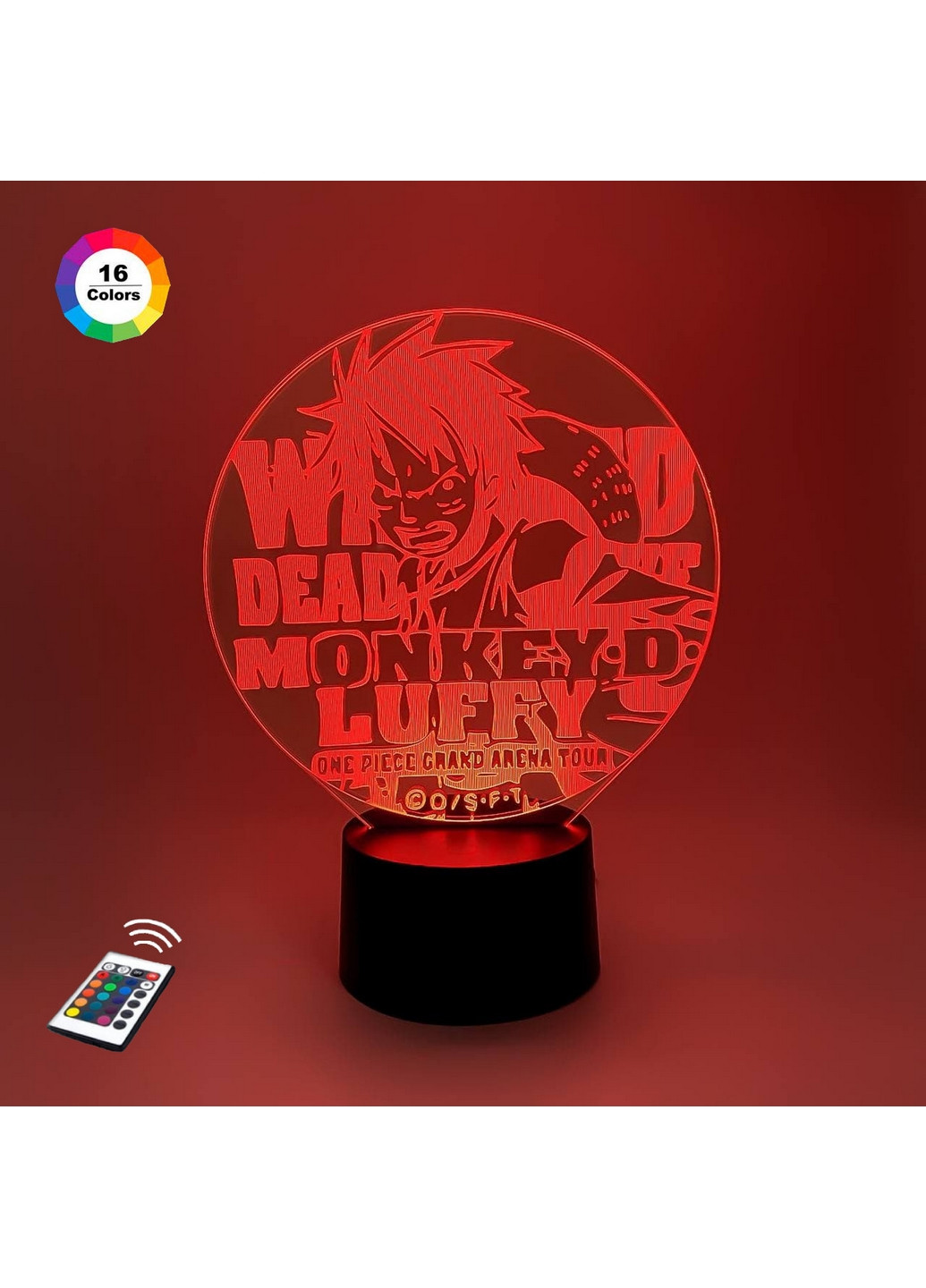 3D нічник-світильник "Монки Д. Луффі 3" 3DTOYSLAMP (268460228)