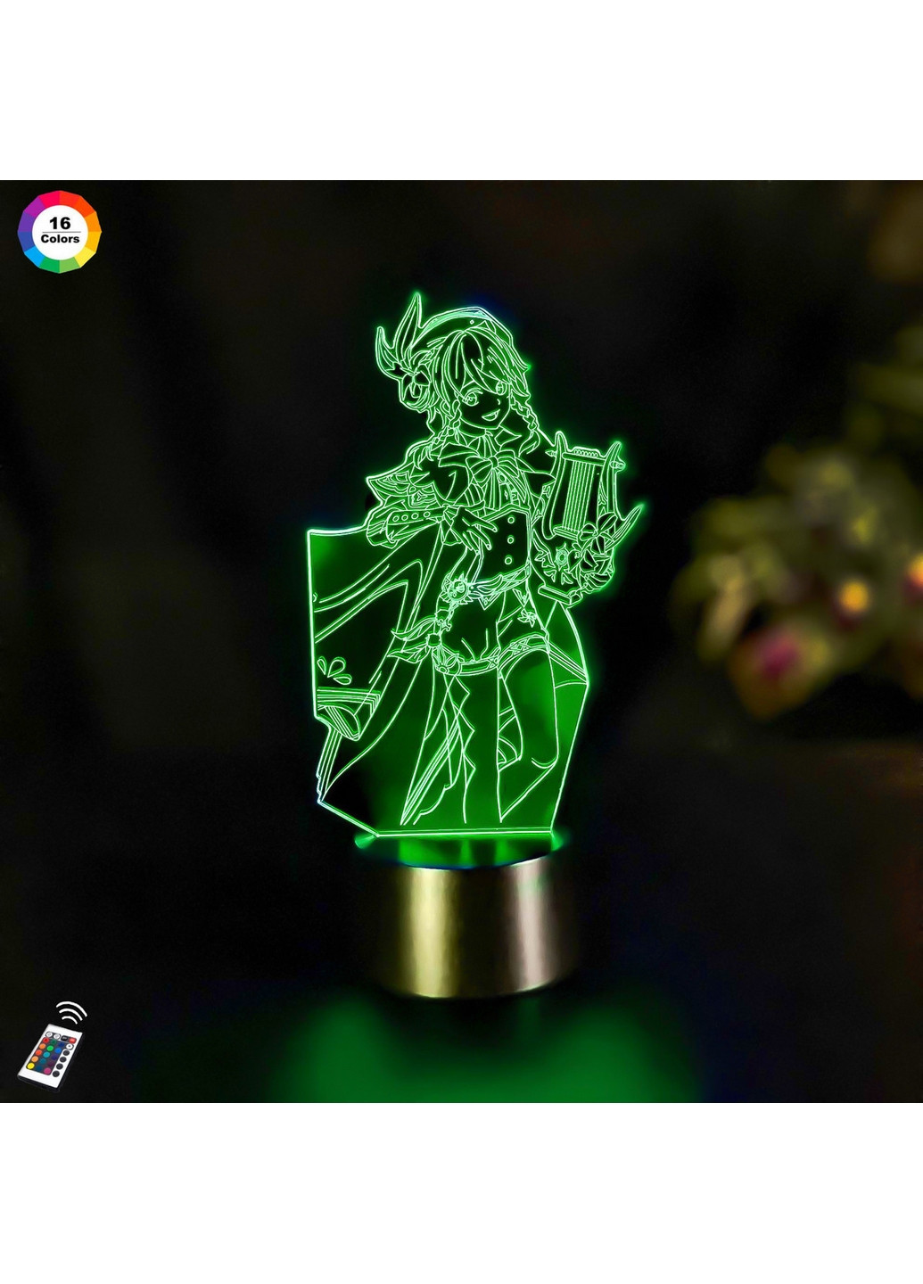 3D нічник-світильник GENSHIN IMPACT "Венті" 3DTOYSLAMP (268459453)