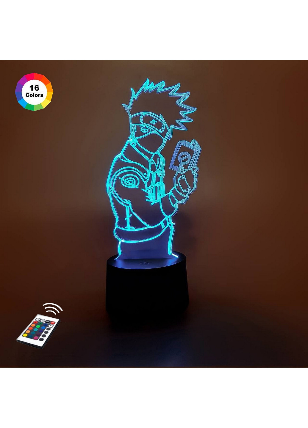 3D ночник-светильник "Какаши 2" 3DTOYSLAMP (268459548)