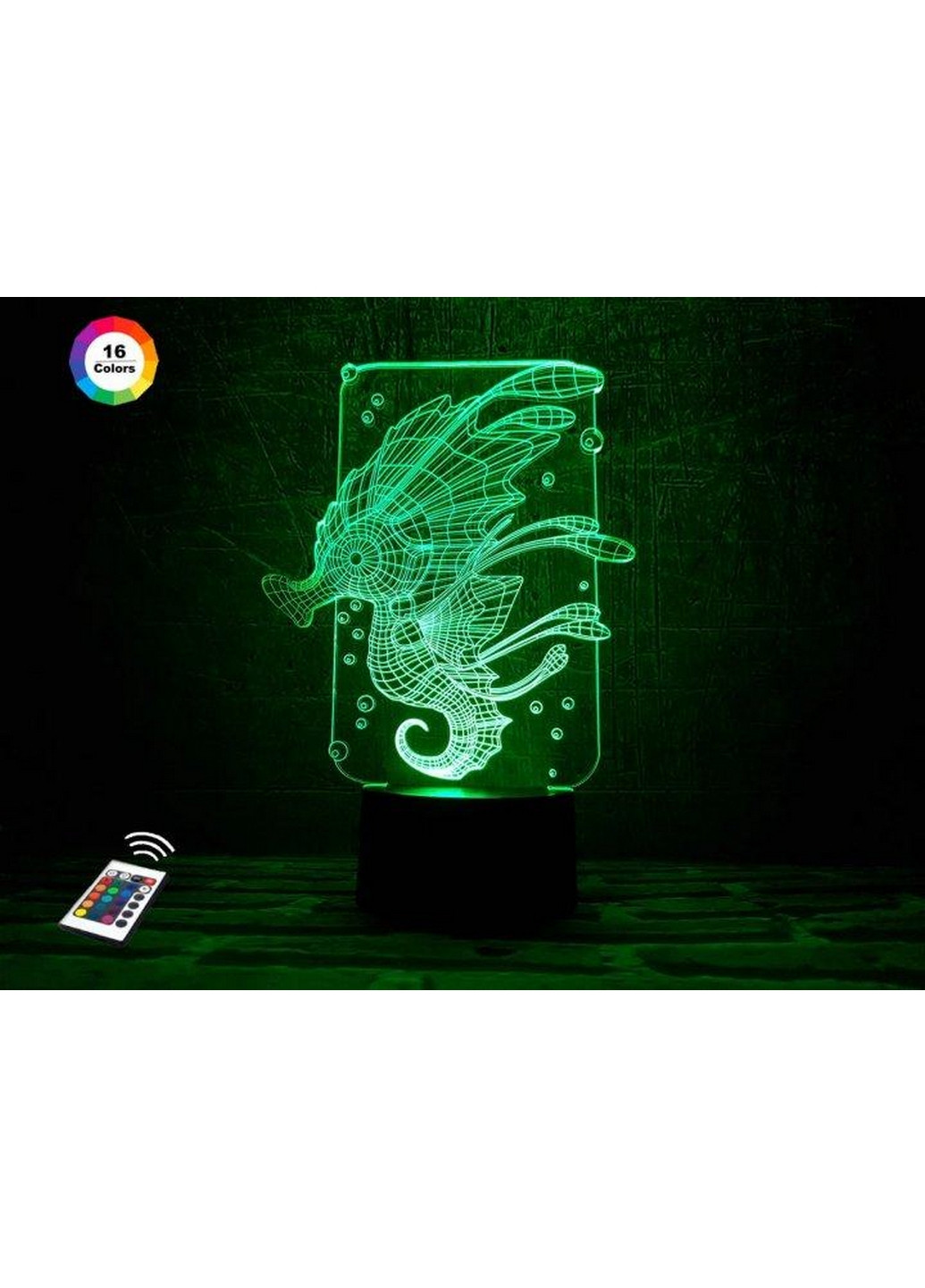 3D нічник-світильник "Морський коник" 3DTOYSLAMP (268458332)