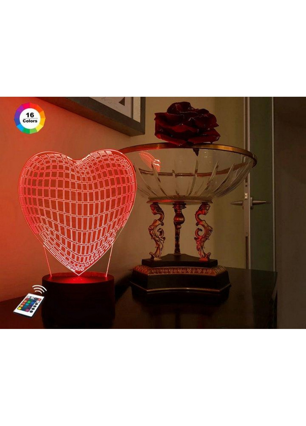 3D нічник-світильник "Серце" 3DTOYSLAMP (268460240)